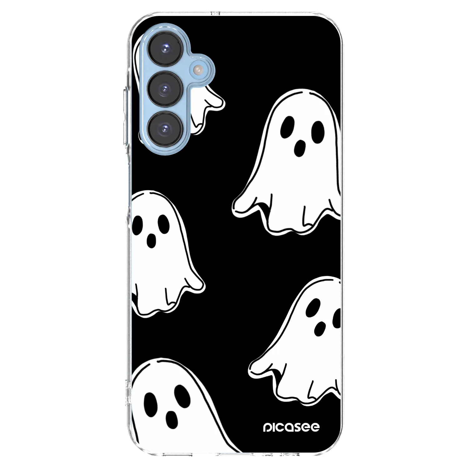 Picasee διαφανής θήκη σιλικόνης Samsung Galaxy A15 A156B 5G - Black ghosts