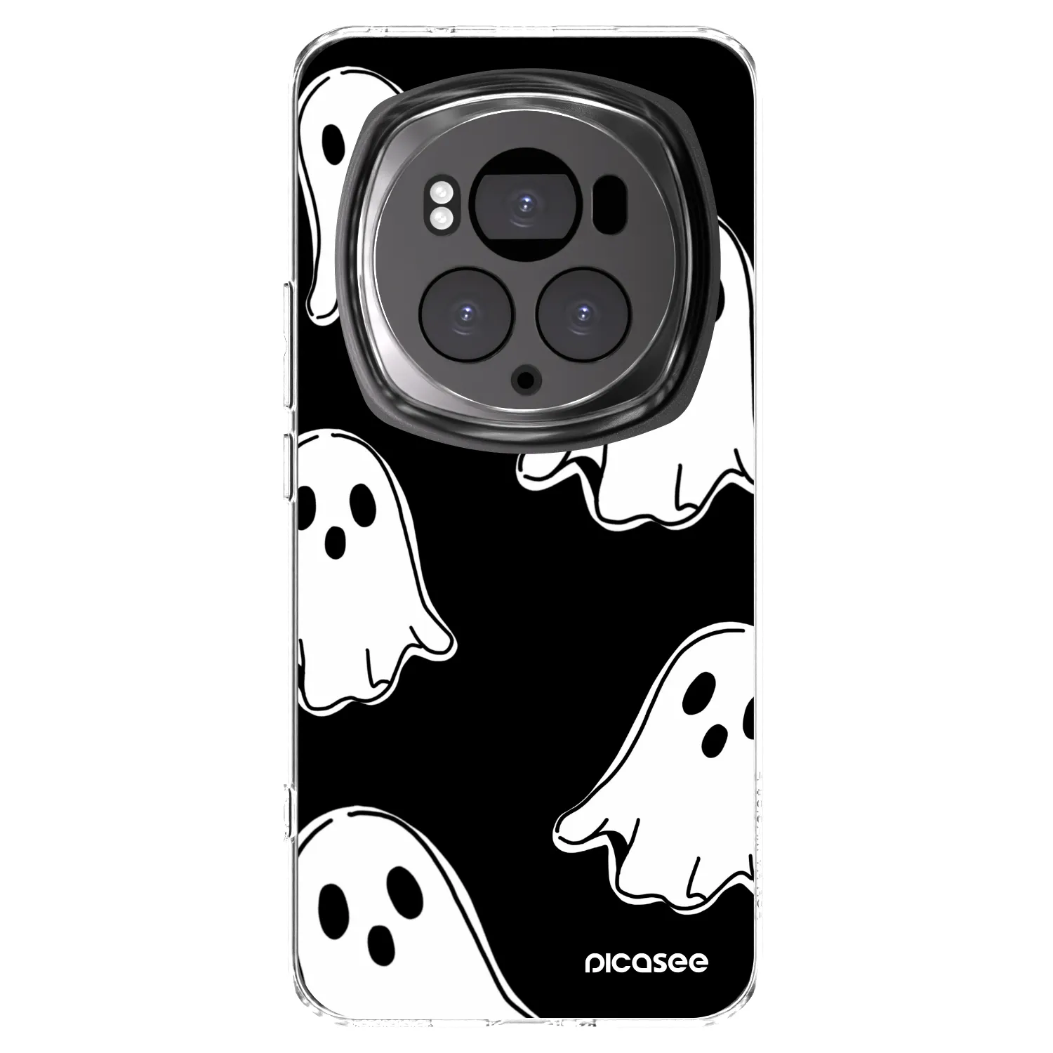 Picasee διαφανής θήκη σιλικόνης Honor Magic6 Pro - Black ghosts