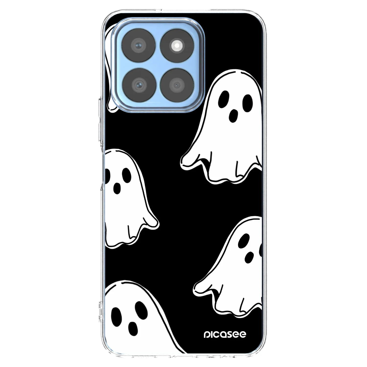 Picasee διαφανής θήκη σιλικόνης Honor X8b - Black ghosts