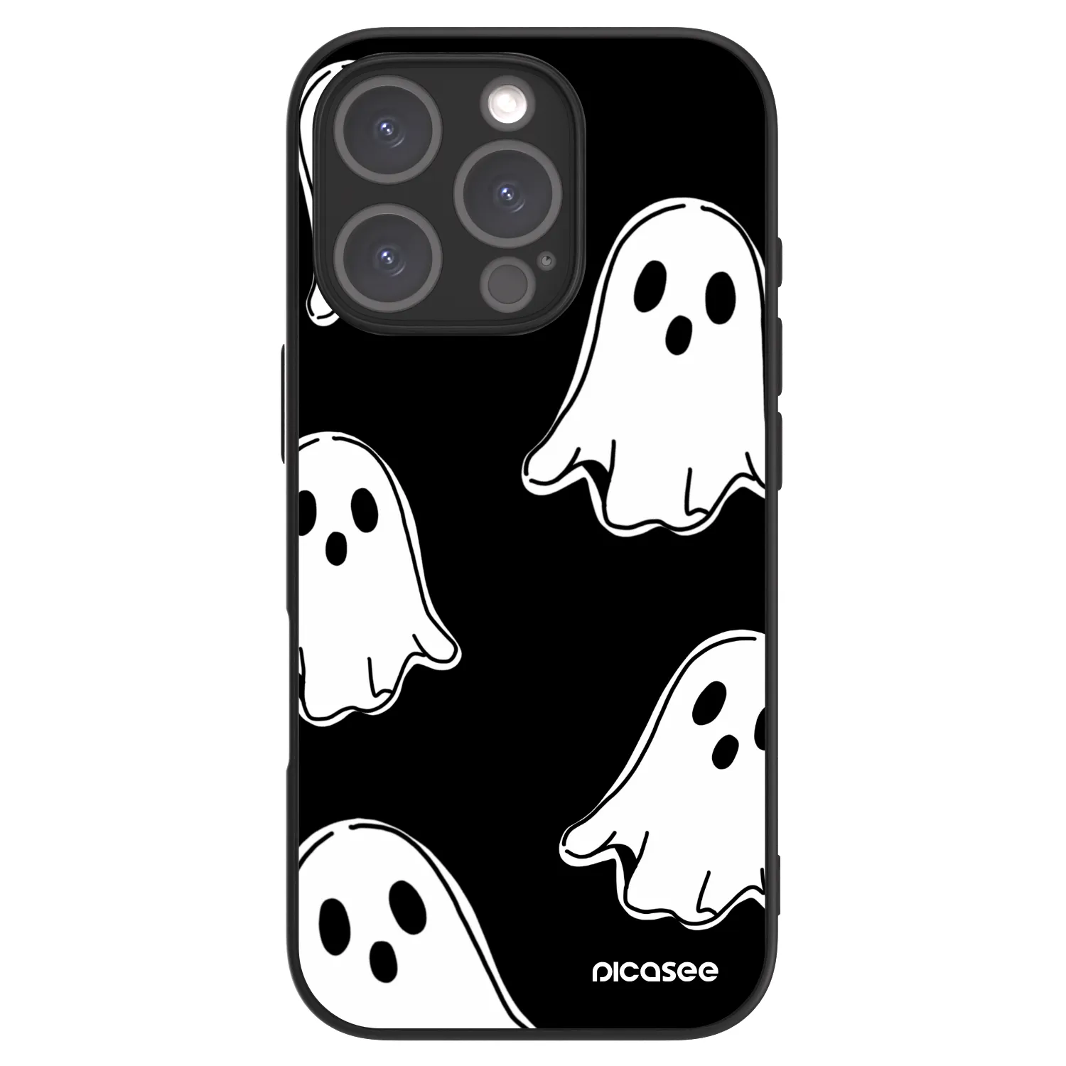 Picasee ULTIMATE CASE MagSafe pro Apple iPhone 16 Pro - Black ghosts