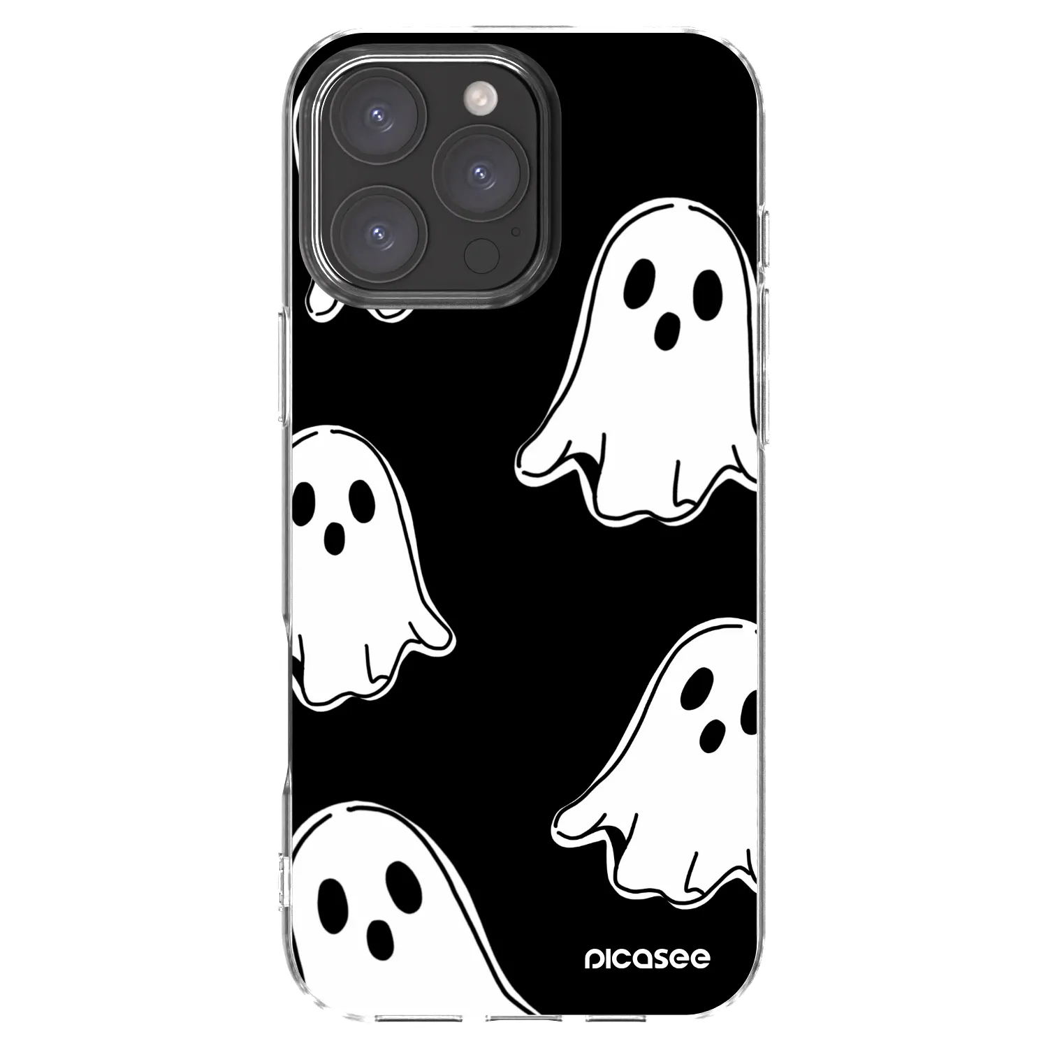 Picasee διαφανής θήκη σιλικόνης Apple iPhone 16 Pro Max - Black ghosts