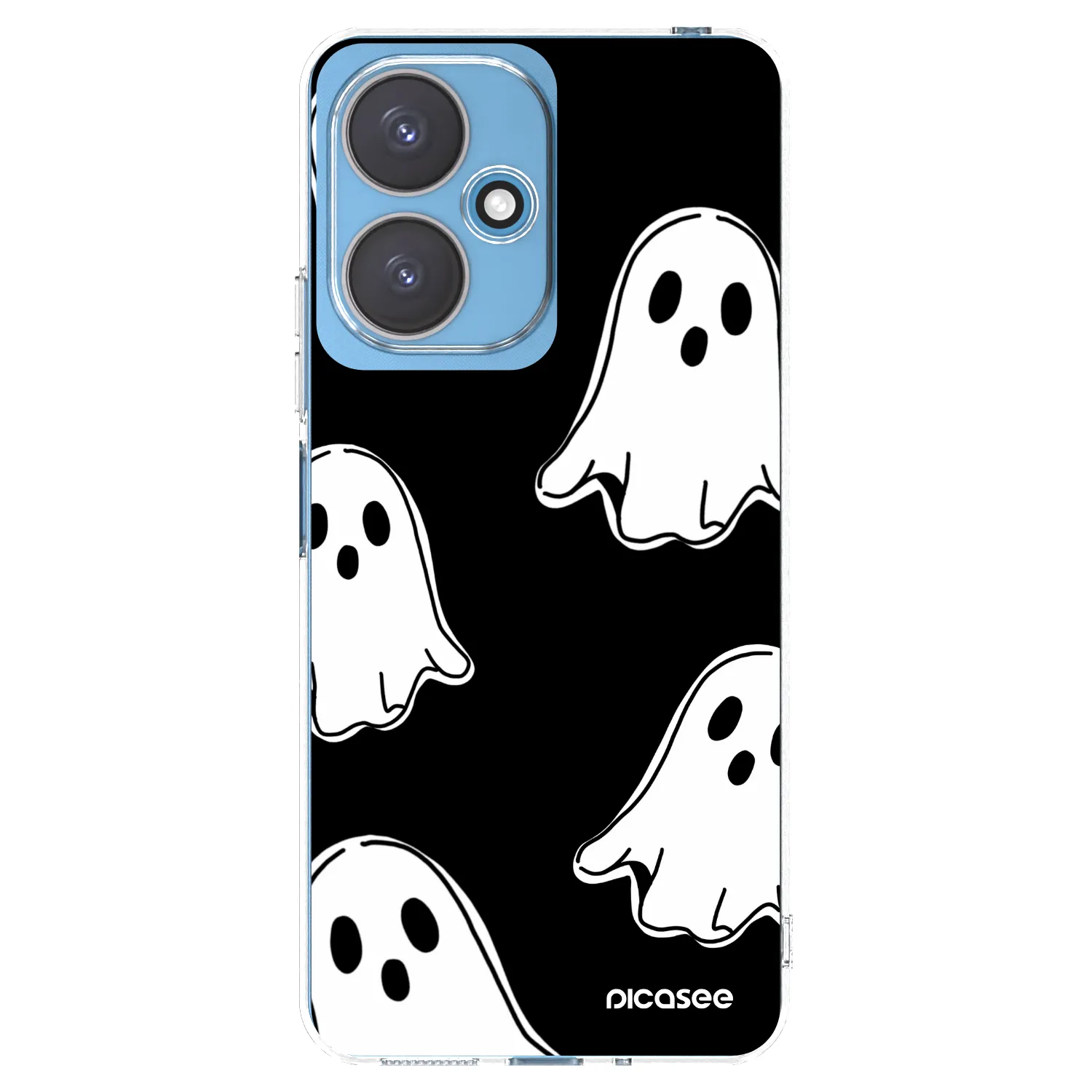 Picasee διαφανής θήκη σιλικόνης Xiaomi Redmi 13C 5G - Black ghosts