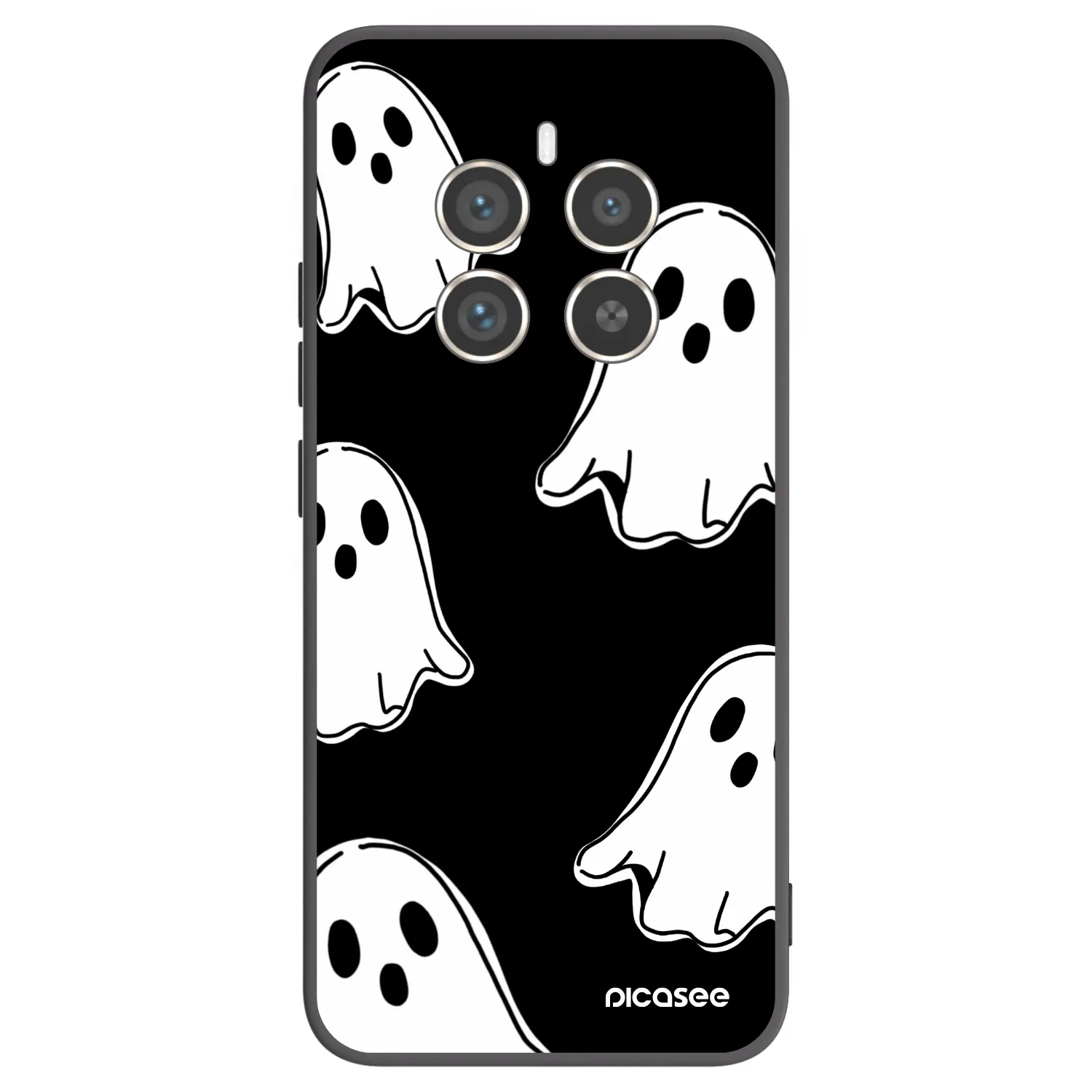 Picasee Μαύρη θήκη σιλικόνης για Realme 12 Pro 5G - Black ghosts