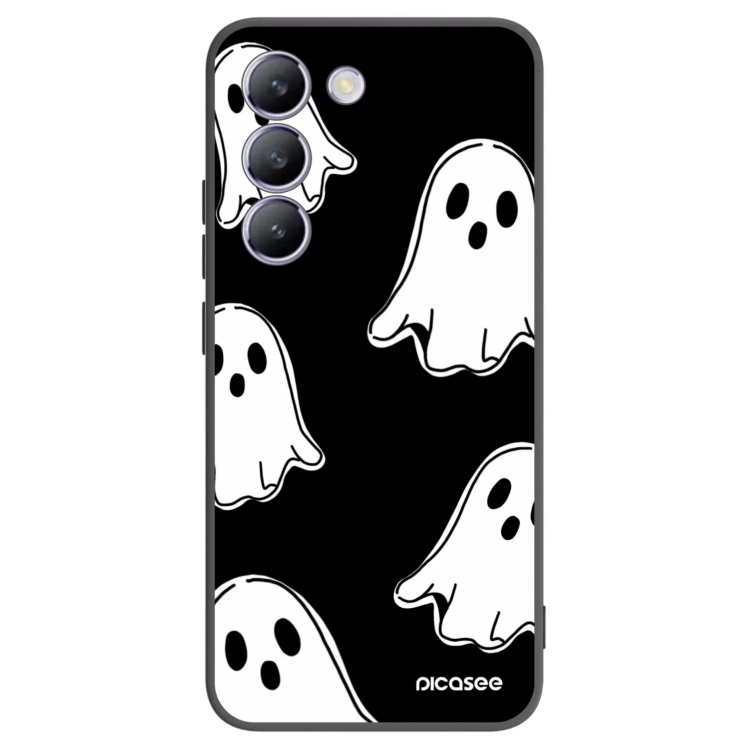 Picasee Μαύρη θήκη σιλικόνης για Vivo V40 SE 5G - Black ghosts