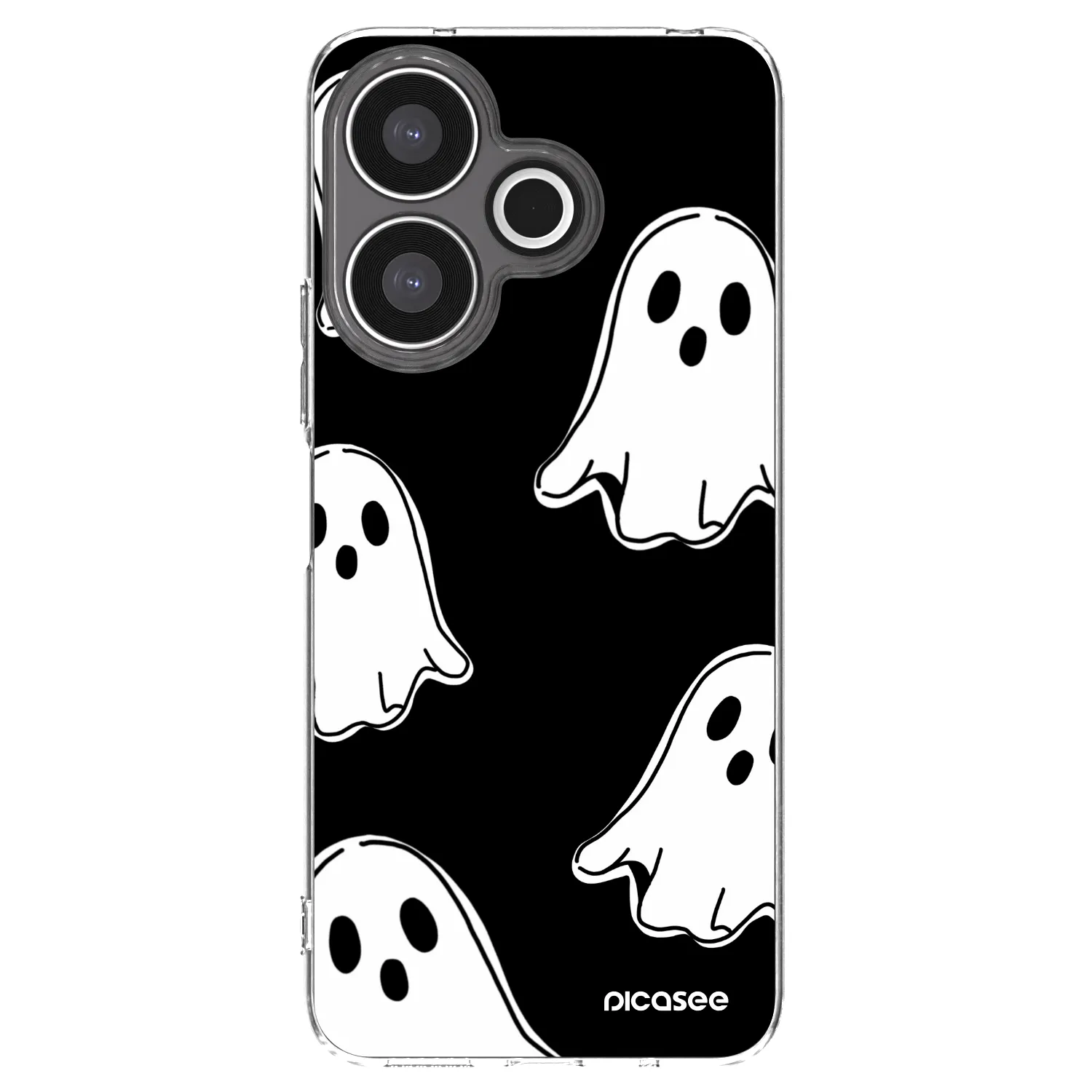 Picasee διαφανής θήκη σιλικόνης Xiaomi Redmi 13 4G - Black ghosts