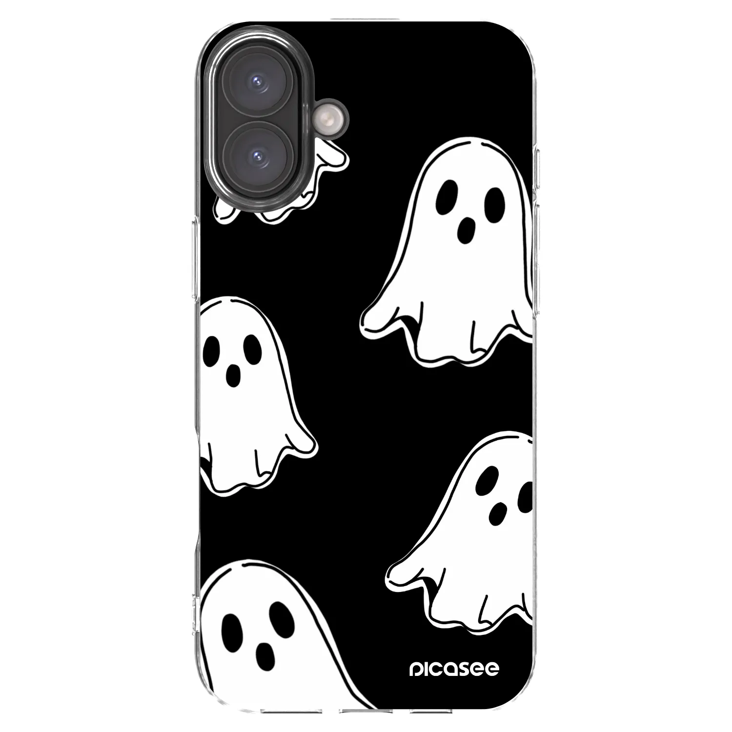 Picasee διαφανής θήκη σιλικόνης Apple iPhone 16 Plus - Black ghosts