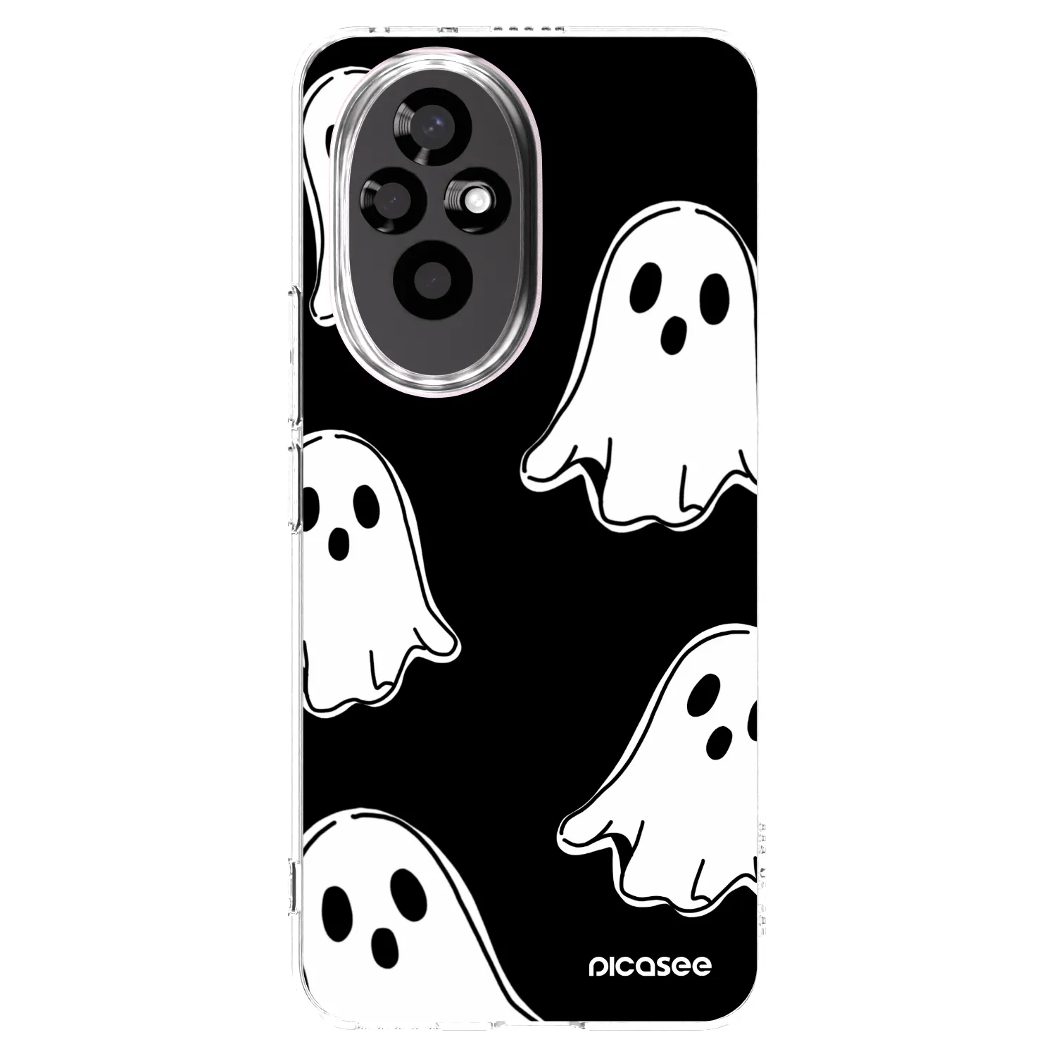 Picasee διαφανής θήκη σιλικόνης Honor 200 5G - Black ghosts