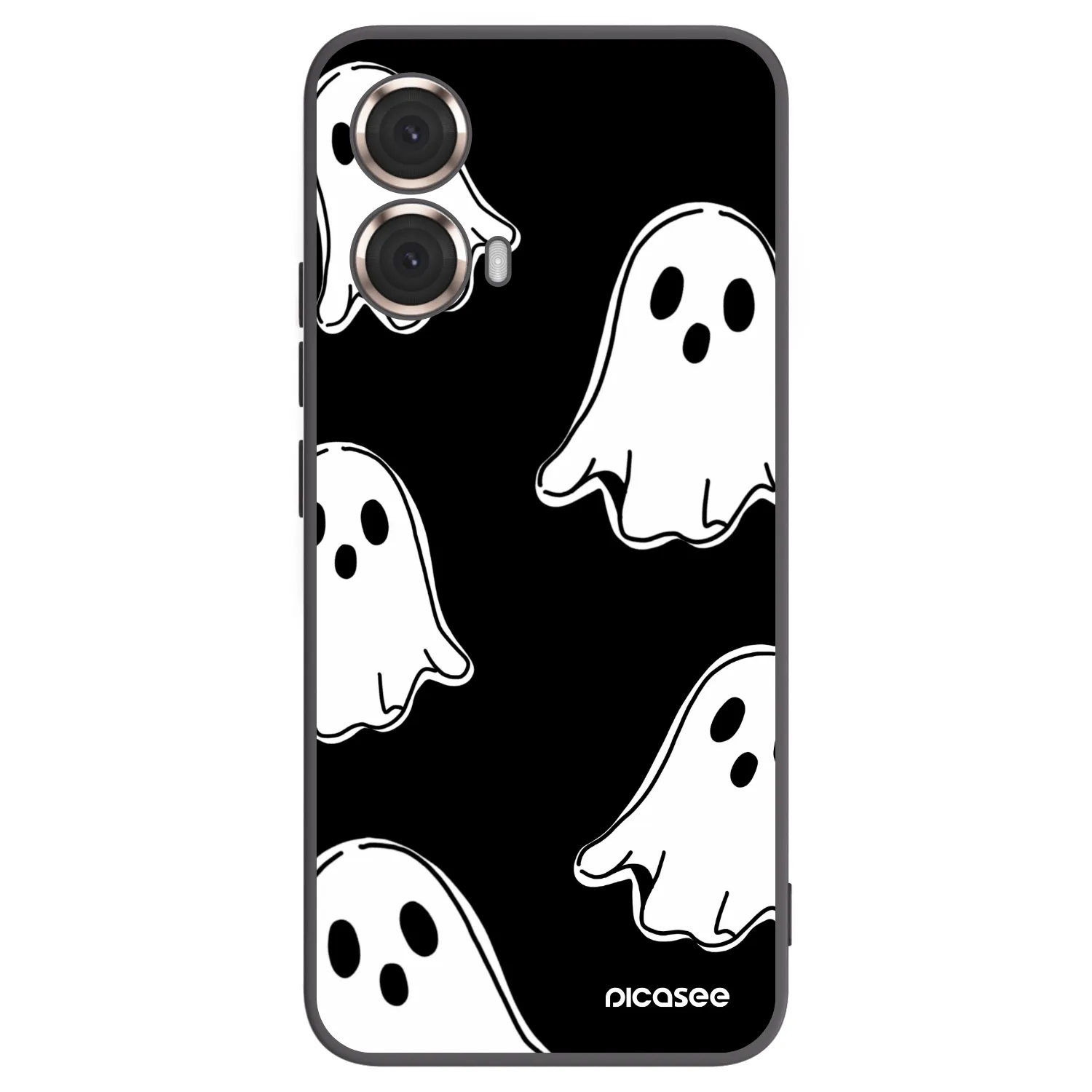 Picasee Μαύρη θήκη σιλικόνης για Motorola Moto G85 - Black ghosts