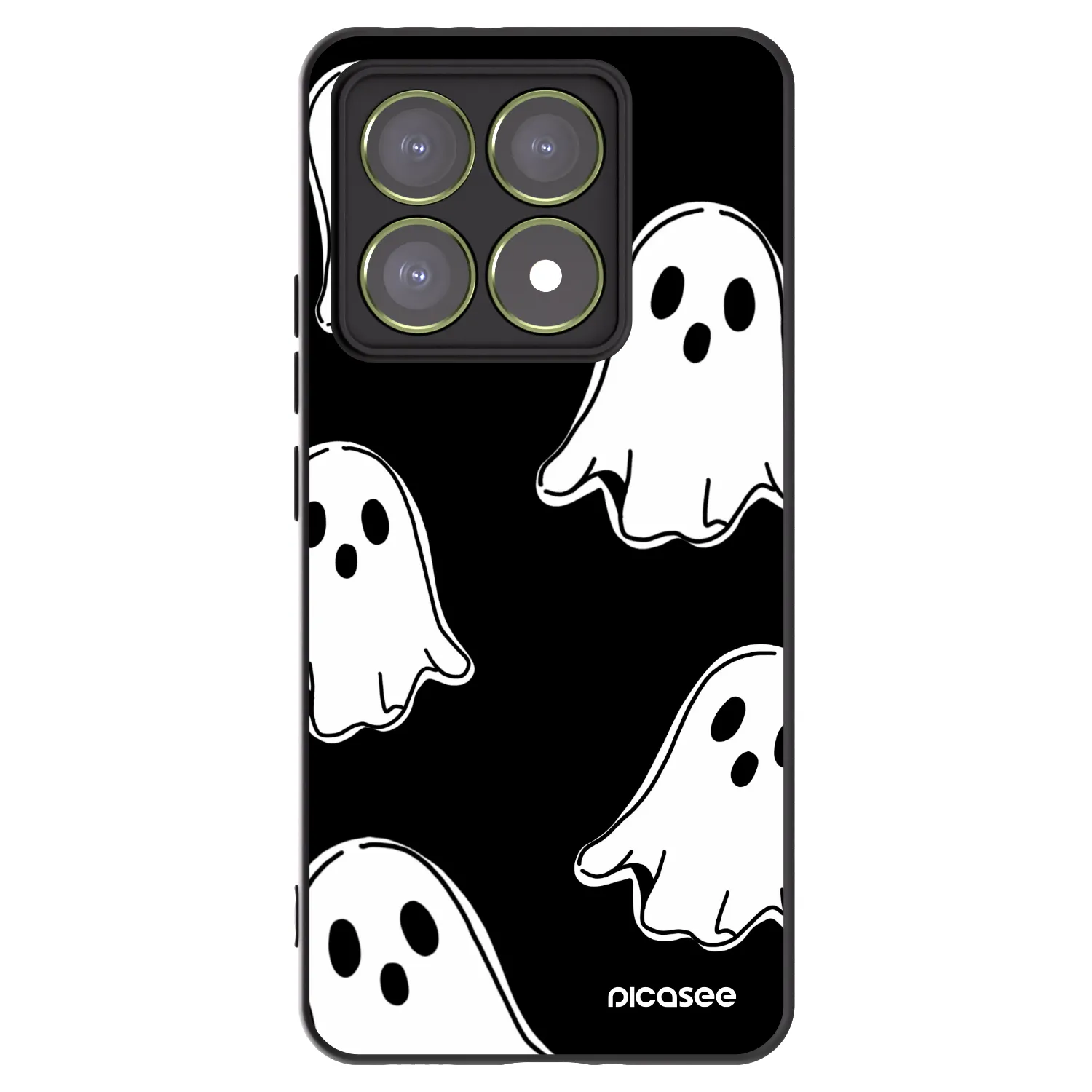 Picasee Μαύρη θήκη σιλικόνης για Xiaomi 14T - Black ghosts