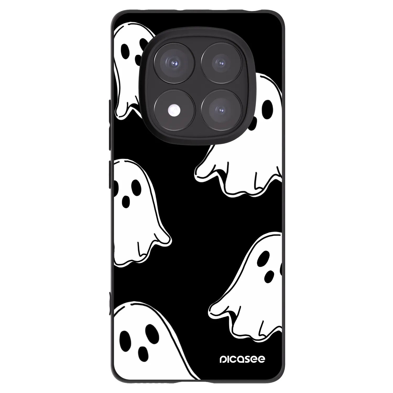 Picasee Μαύρη θήκη σιλικόνης για Xiaomi Redmi Note 14 Pro 5G - Black ghosts