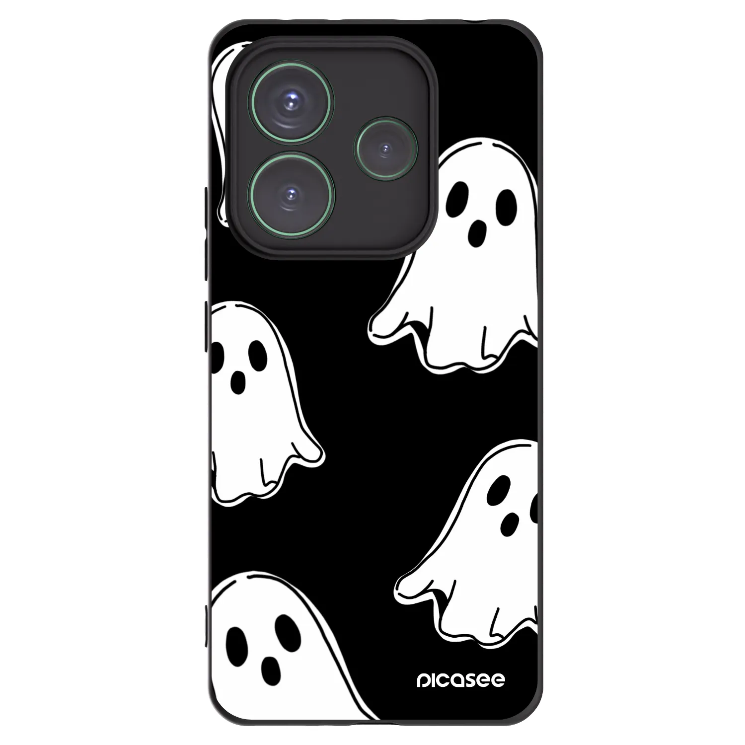 Picasee Μαύρη θήκη σιλικόνης για Xiaomi Redmi Note 14 5G - Black ghosts