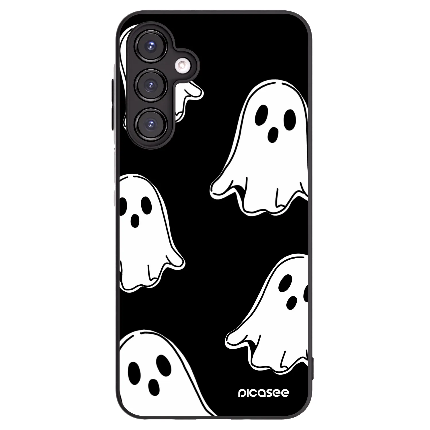 Picasee Μαύρη θήκη σιλικόνης για Samsung Galaxy A16 5G - Black ghosts