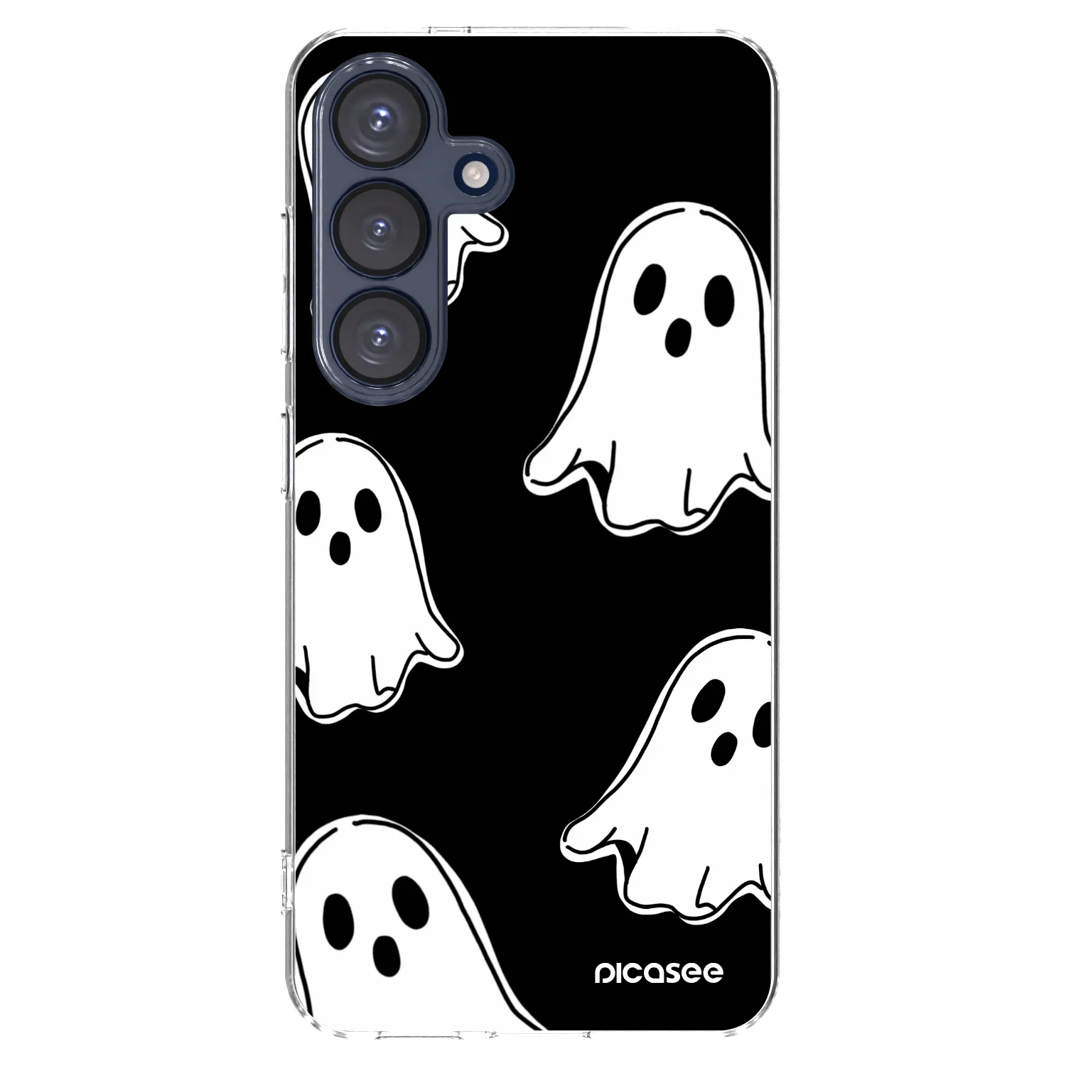Picasee διαφανής θήκη σιλικόνης Samsung Galaxy S25 5G - Black ghosts