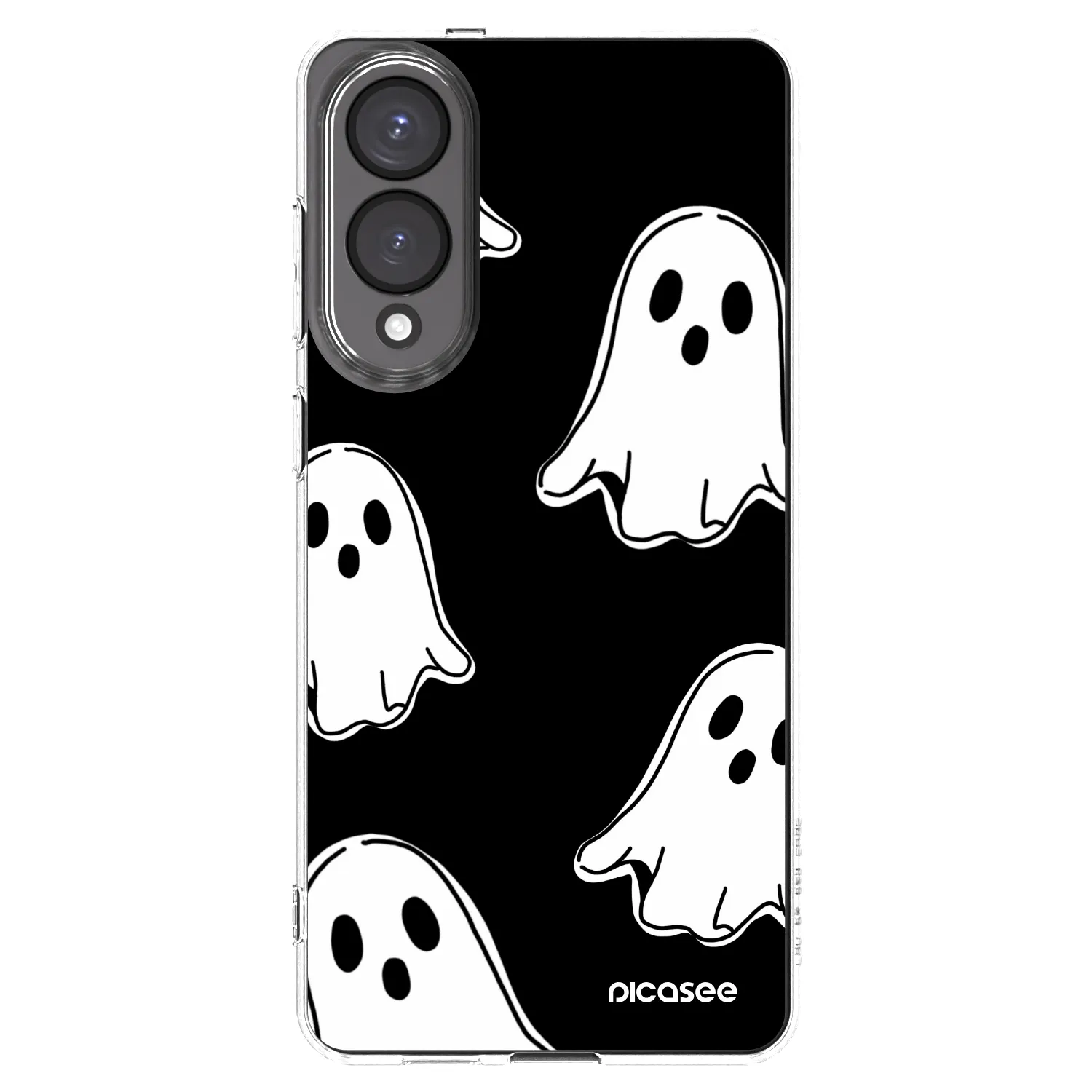 Picasee διαφανής θήκη σιλικόνης Samsung Galaxy S25 Edge 5G - Black ghosts
