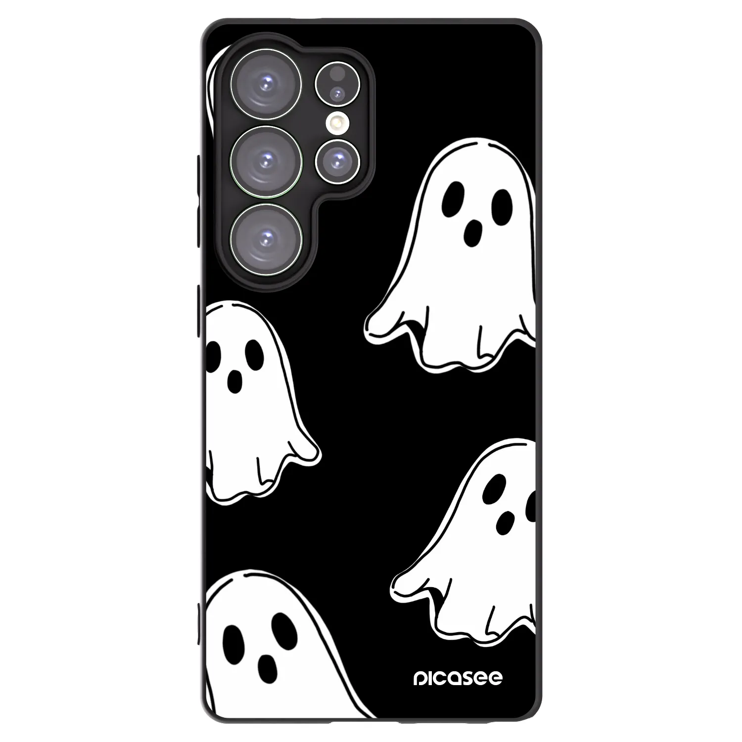 Picasee Μαύρη θήκη σιλικόνης για Samsung Galaxy S25 Ultra 5G - Black ghosts