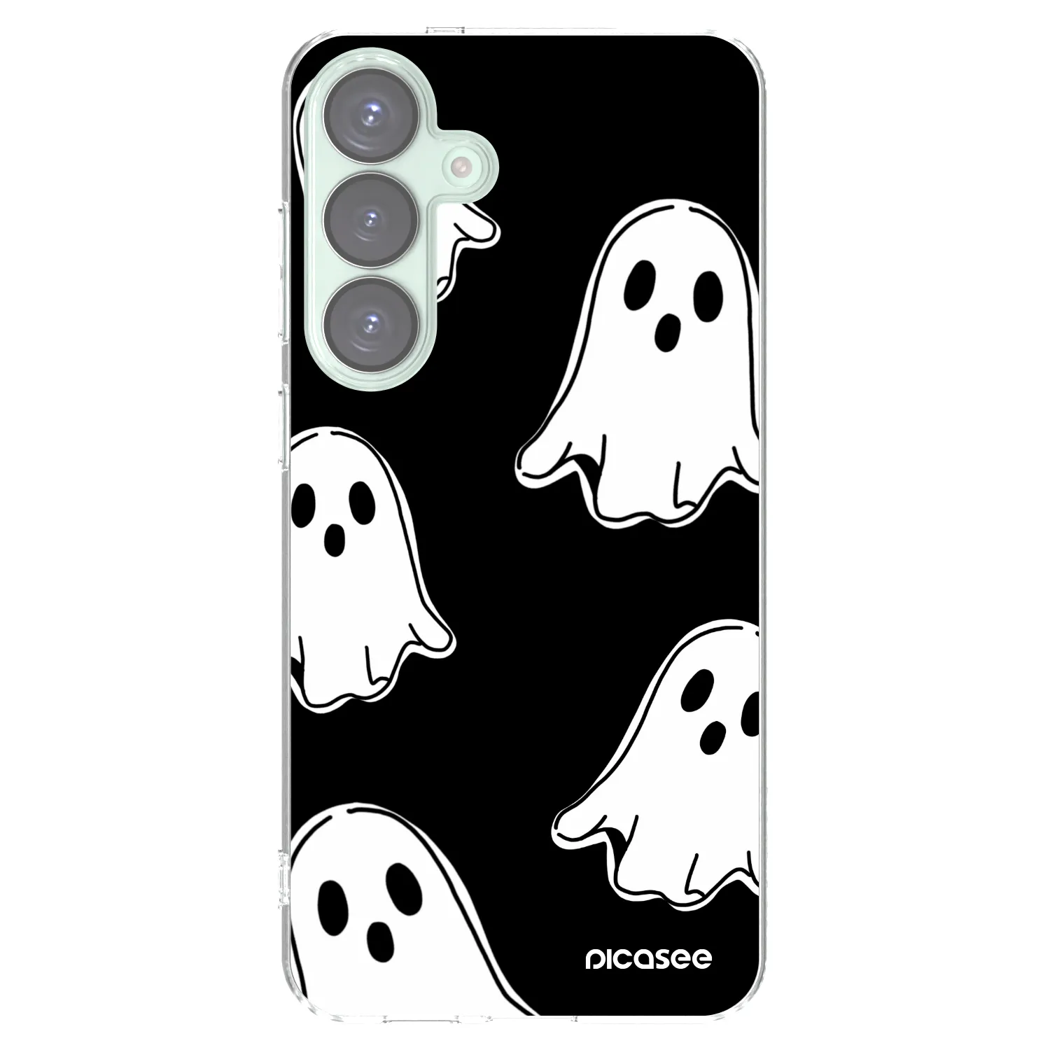Picasee διαφανής θήκη σιλικόνης Samsung Galaxy S25+ 5G - Black ghosts