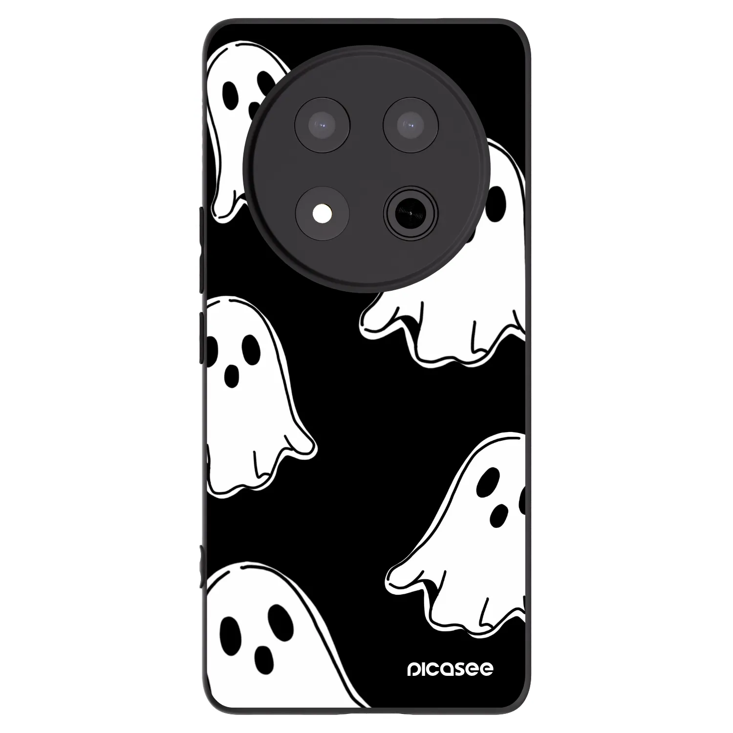 Picasee Μαύρη θήκη σιλικόνης για Honor Magic7 Lite 5G - Black ghosts