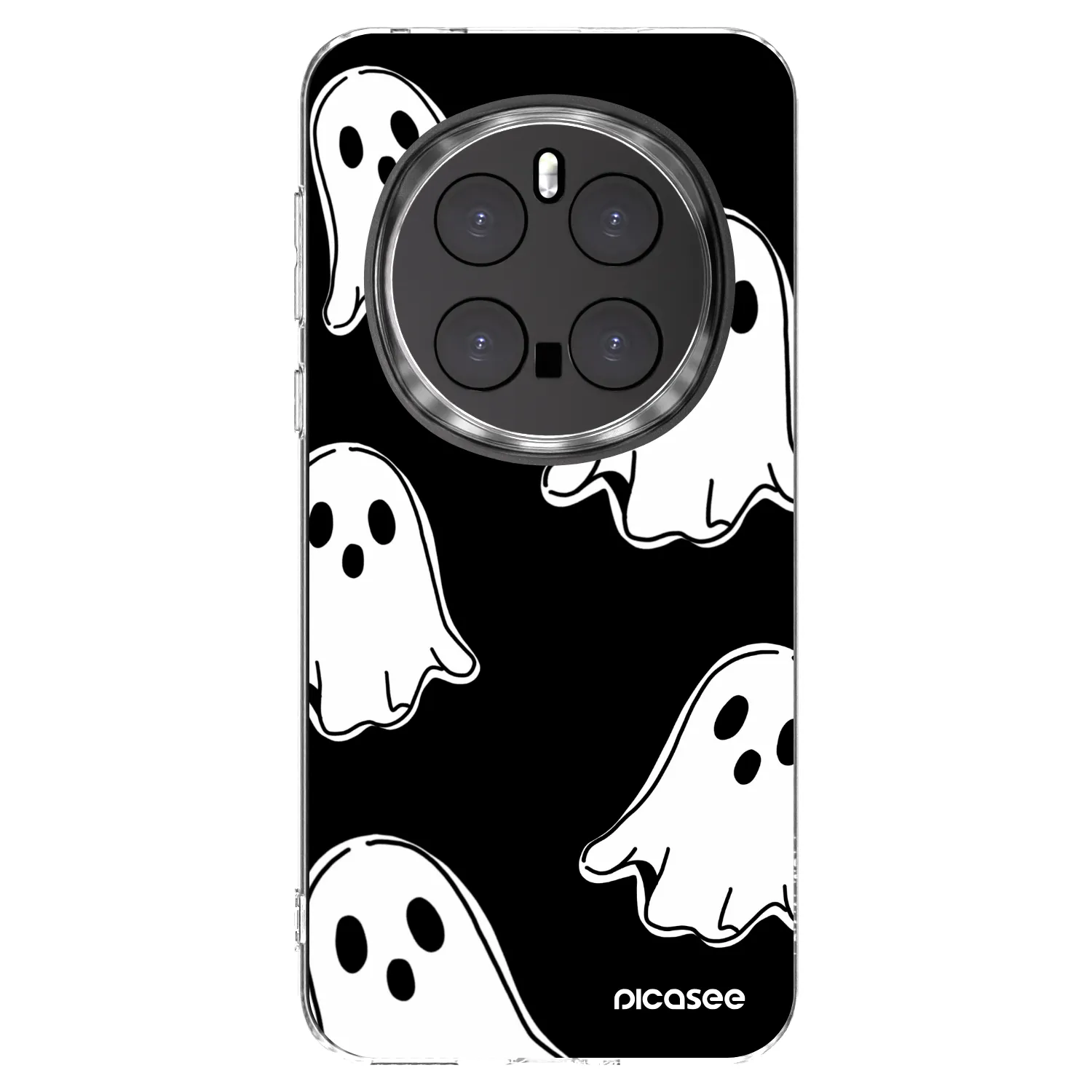 Picasee διαφανής θήκη σιλικόνης Honor Magic7 Pro 5G - Black ghosts