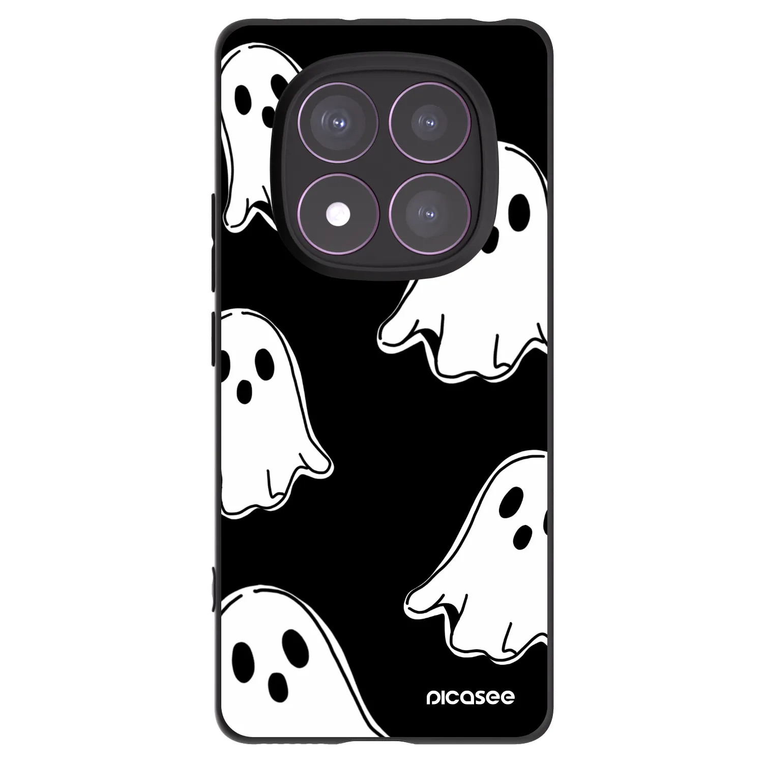 Picasee Μαύρη θήκη σιλικόνης για Xiaomi Redmi Note 14 Pro 4G - Black ghosts