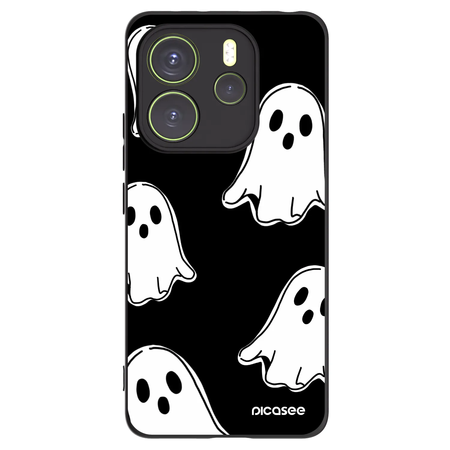 Picasee Μαύρη θήκη σιλικόνης για Xiaomi Redmi Note 14 4G - Black ghosts