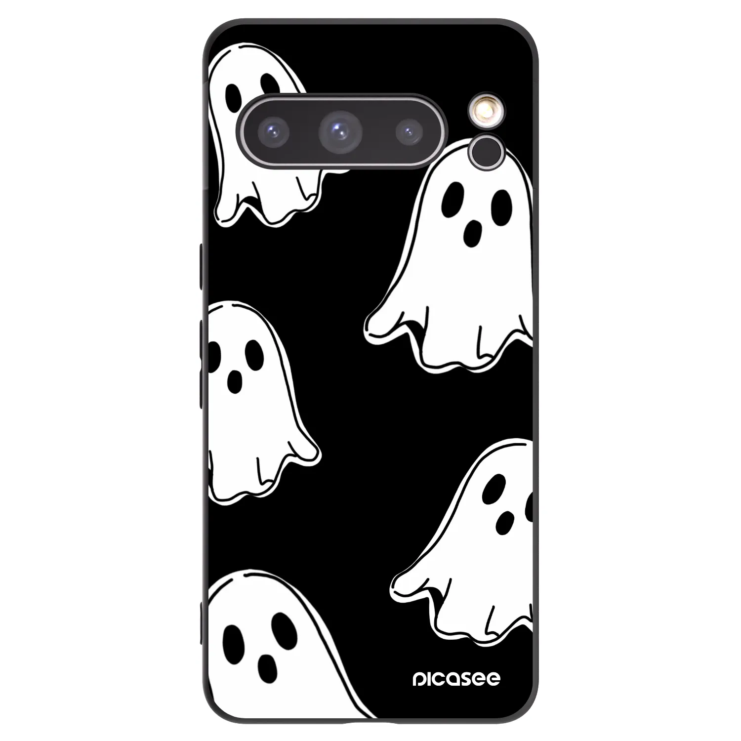 Picasee Μαύρη θήκη σιλικόνης για Google Pixel 8 Pro - Black ghosts