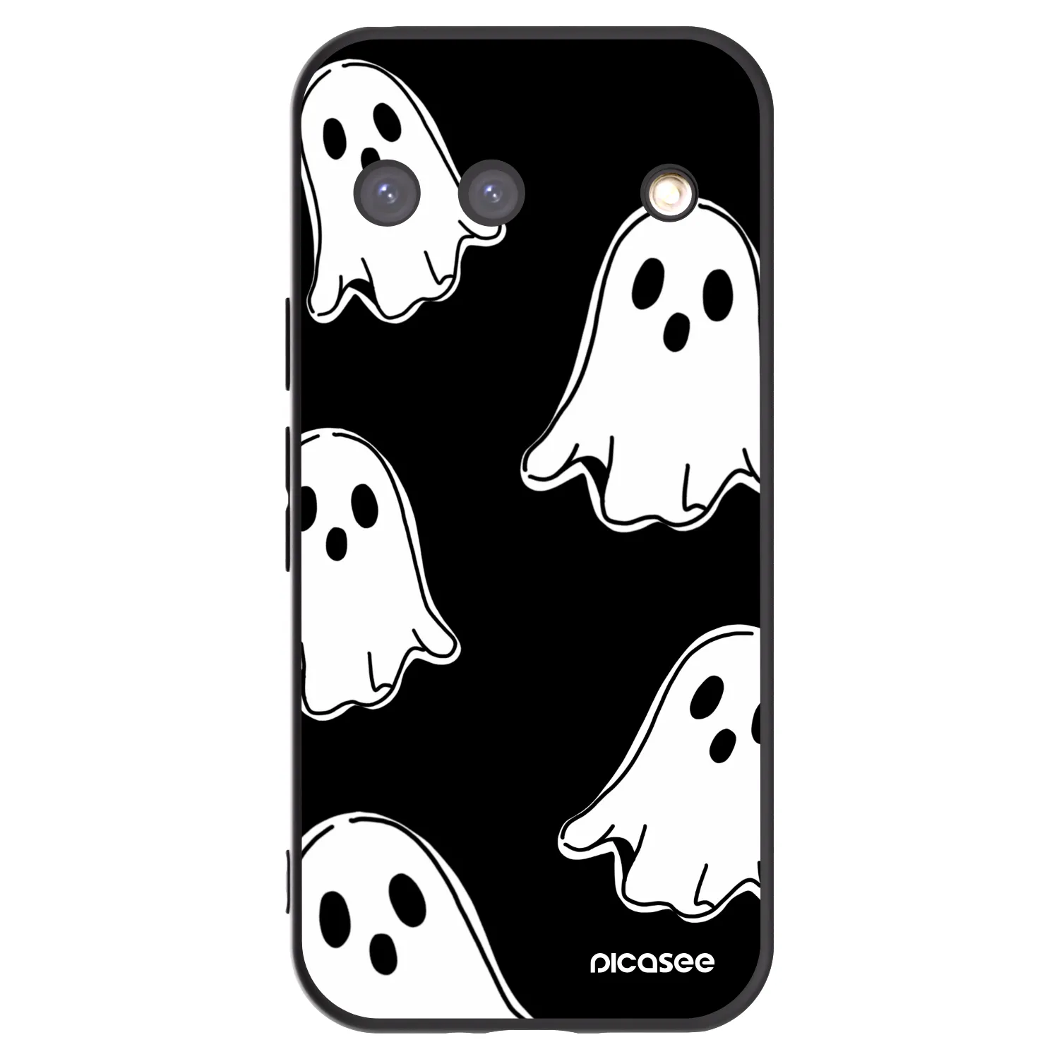 Picasee Μαύρη θήκη σιλικόνης για Google Pixel 9 - Black ghosts