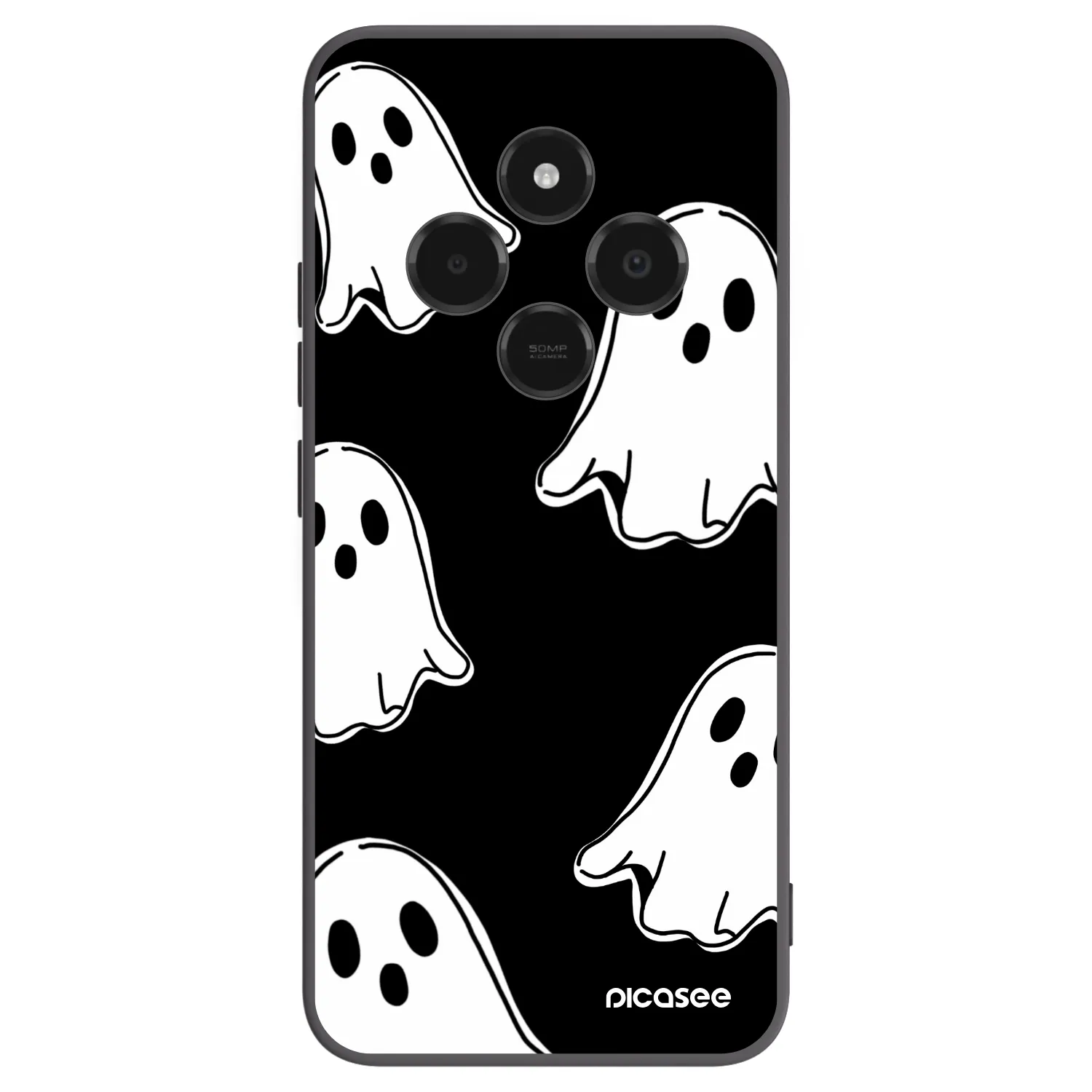 Picasee Μαύρη θήκη σιλικόνης για Xiaomi Poco C75 - Black ghosts
