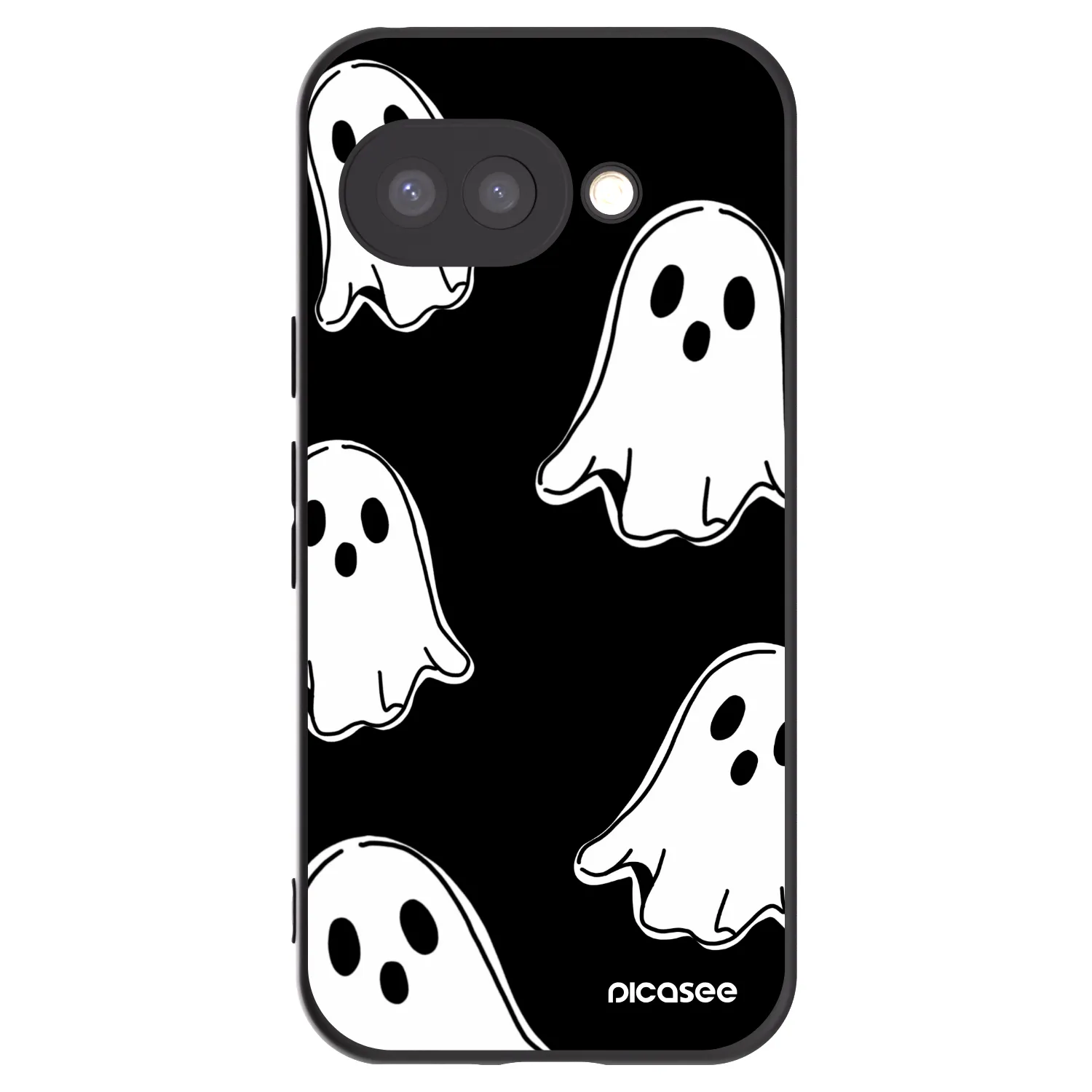 Picasee Μαύρη θήκη σιλικόνης για Google Pixel 9a - Black ghosts