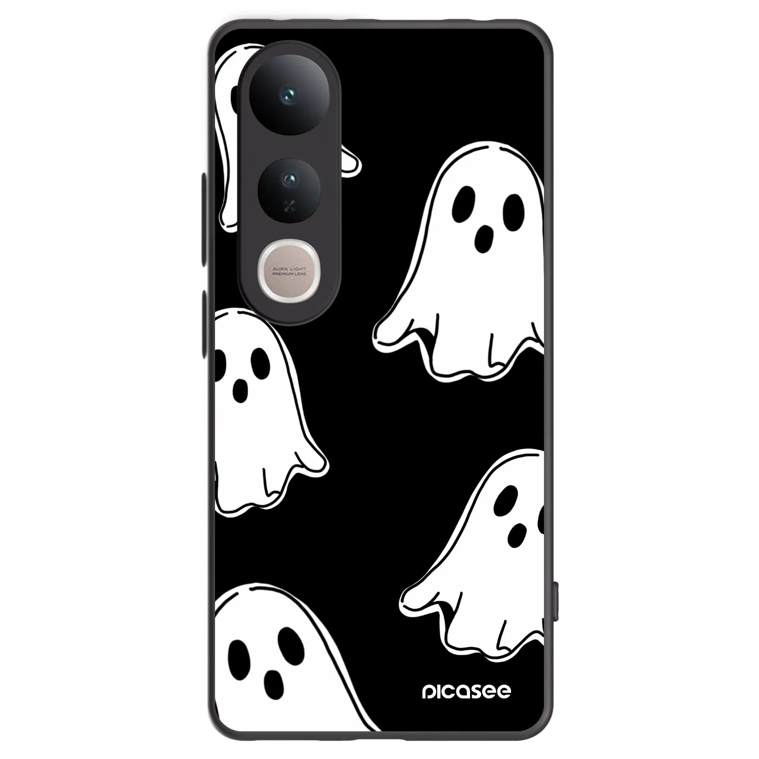 Picasee Μαύρη θήκη σιλικόνης για Vivo V50 Lite 5G - Black ghosts
