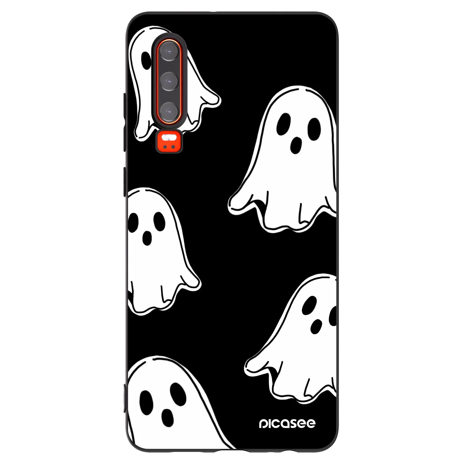 Picasee Μαύρη θήκη σιλικόνης για Huawei P30 - Black ghosts