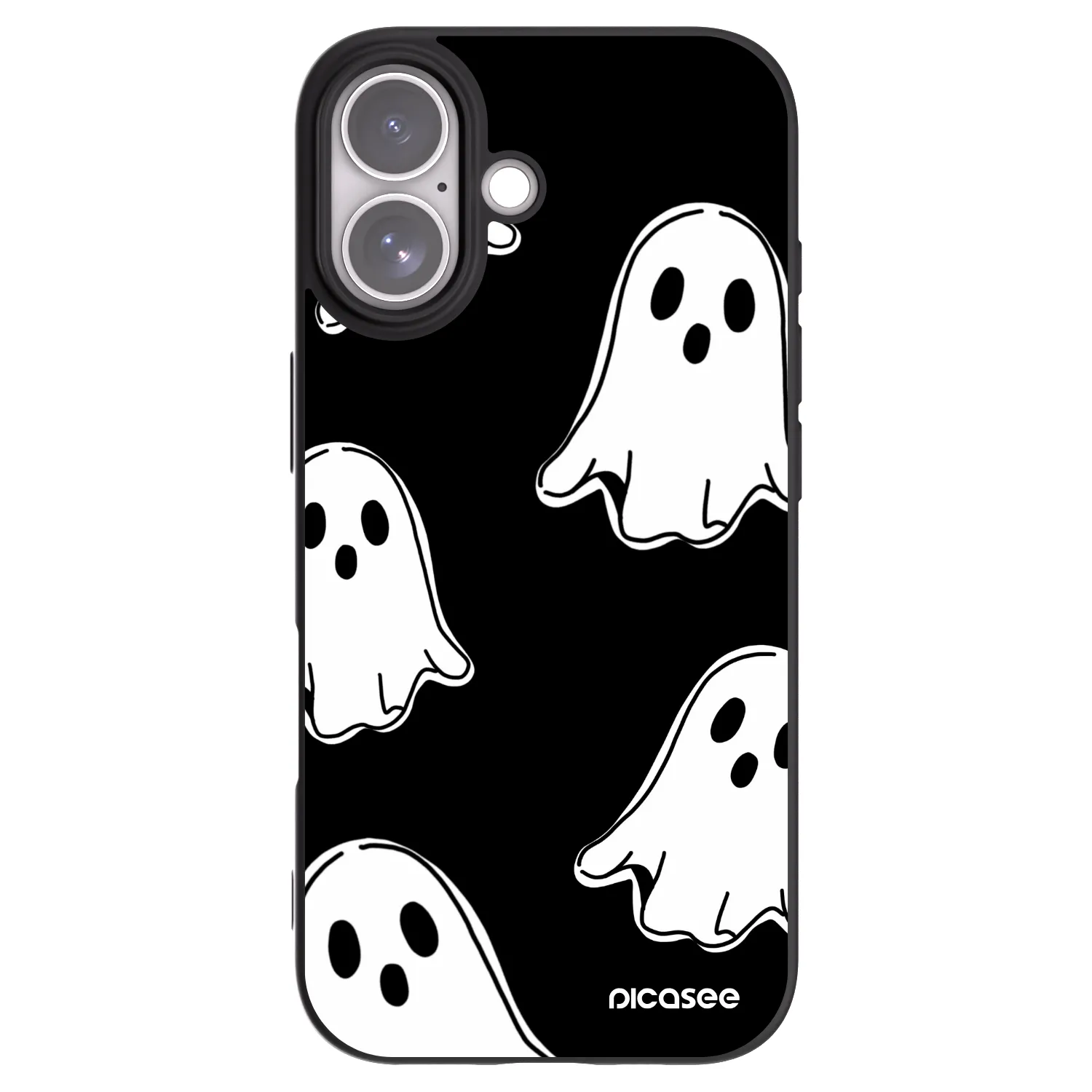 Picasee Μαύρη θήκη σιλικόνης για Apple iPhone 17 - Black ghosts