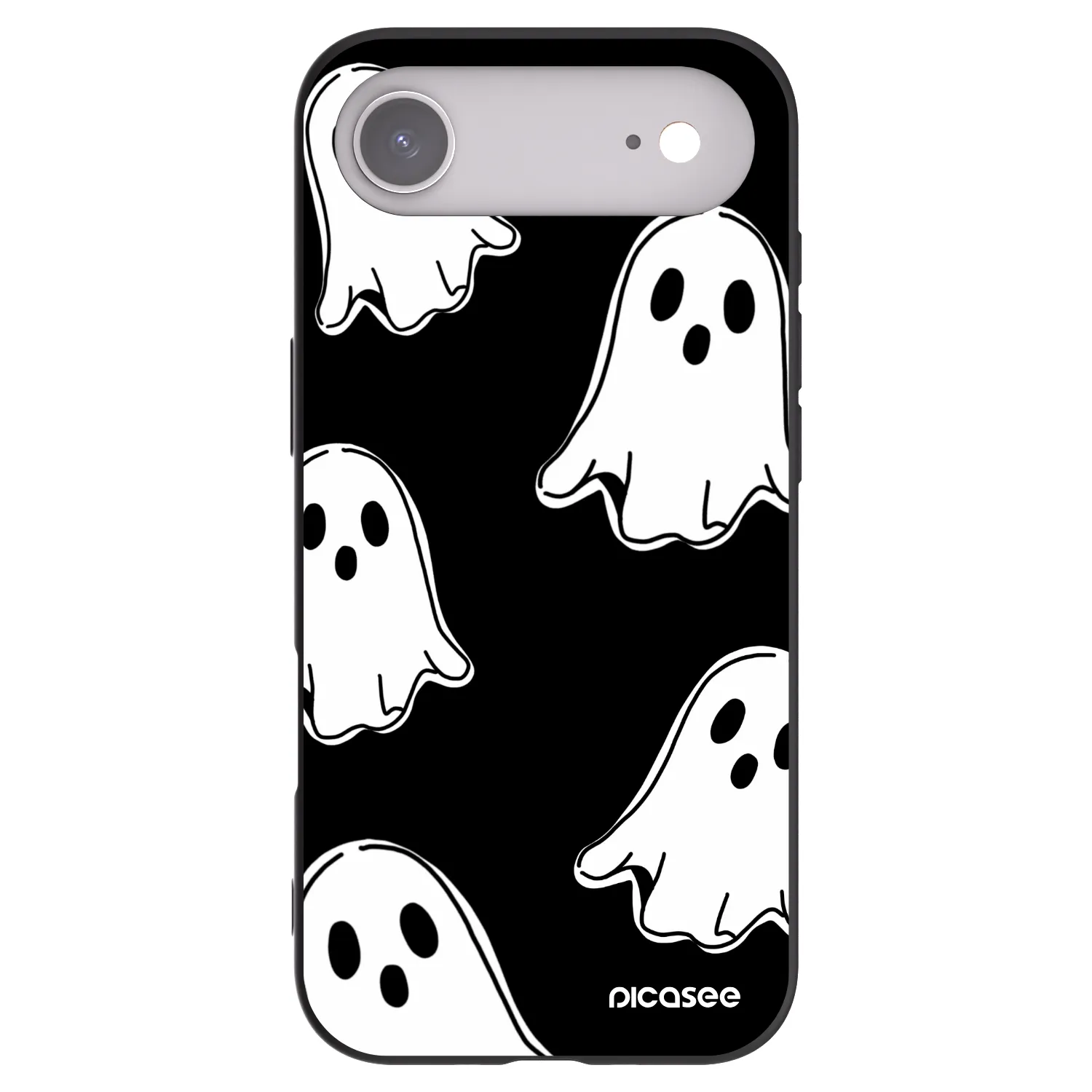 Picasee Μαύρη θήκη σιλικόνης για Apple iPhone Air - Black ghosts