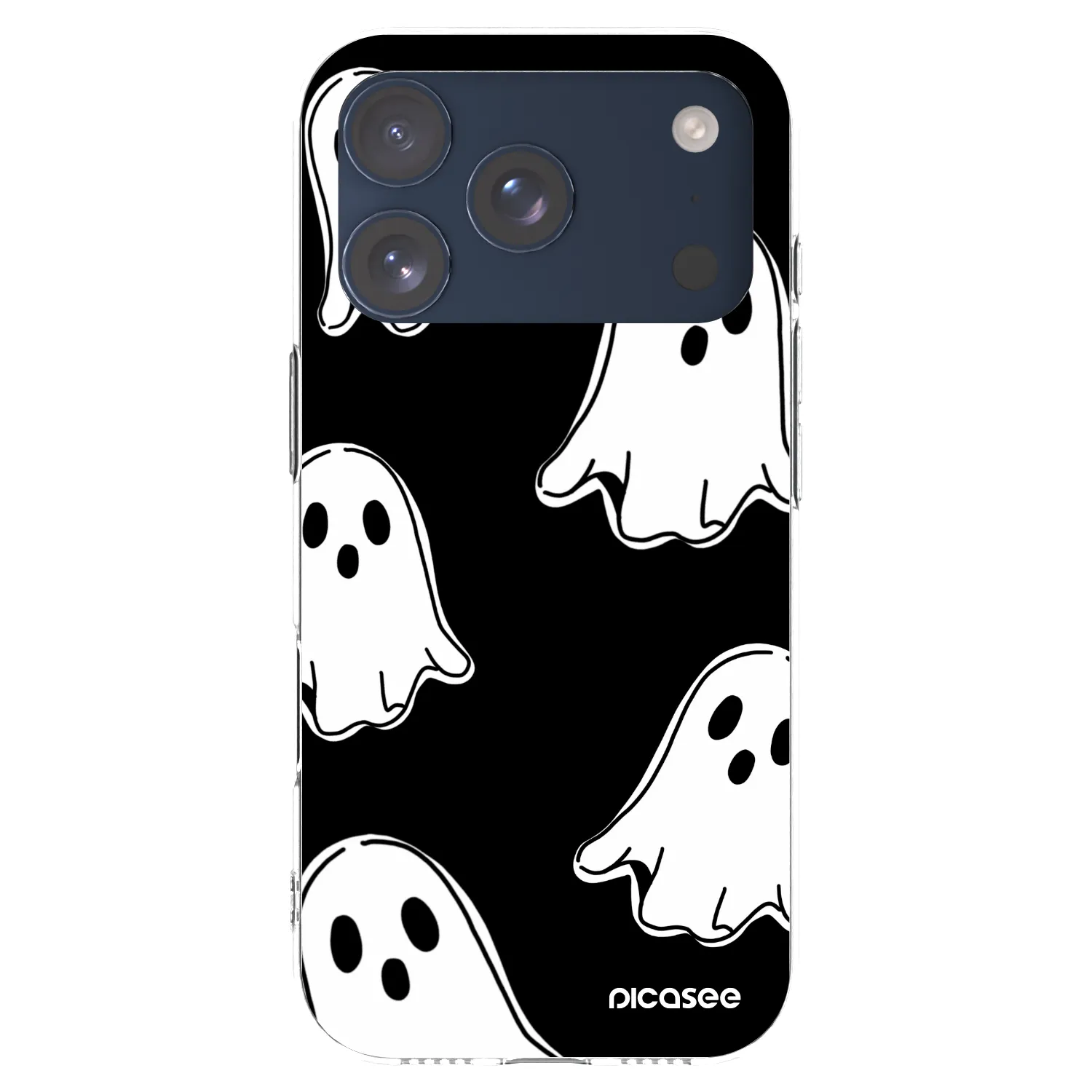 Picasee διαφανής θήκη σιλικόνης Apple iPhone 17 Pro - Black ghosts