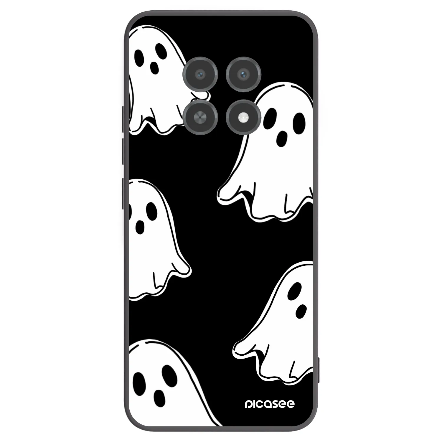 Picasee Μαύρη θήκη σιλικόνης για Realme 12X - Black ghosts