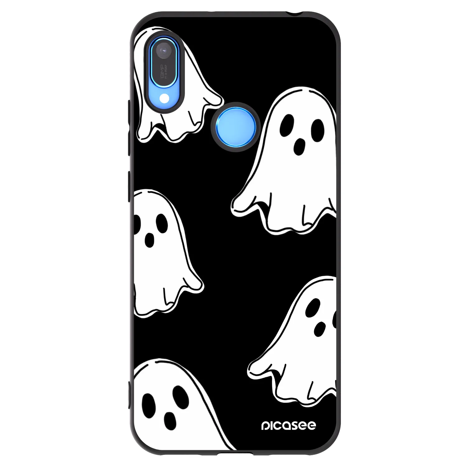 Picasee Μαύρη θήκη σιλικόνης για Huawei Y6 2019 - Black ghosts