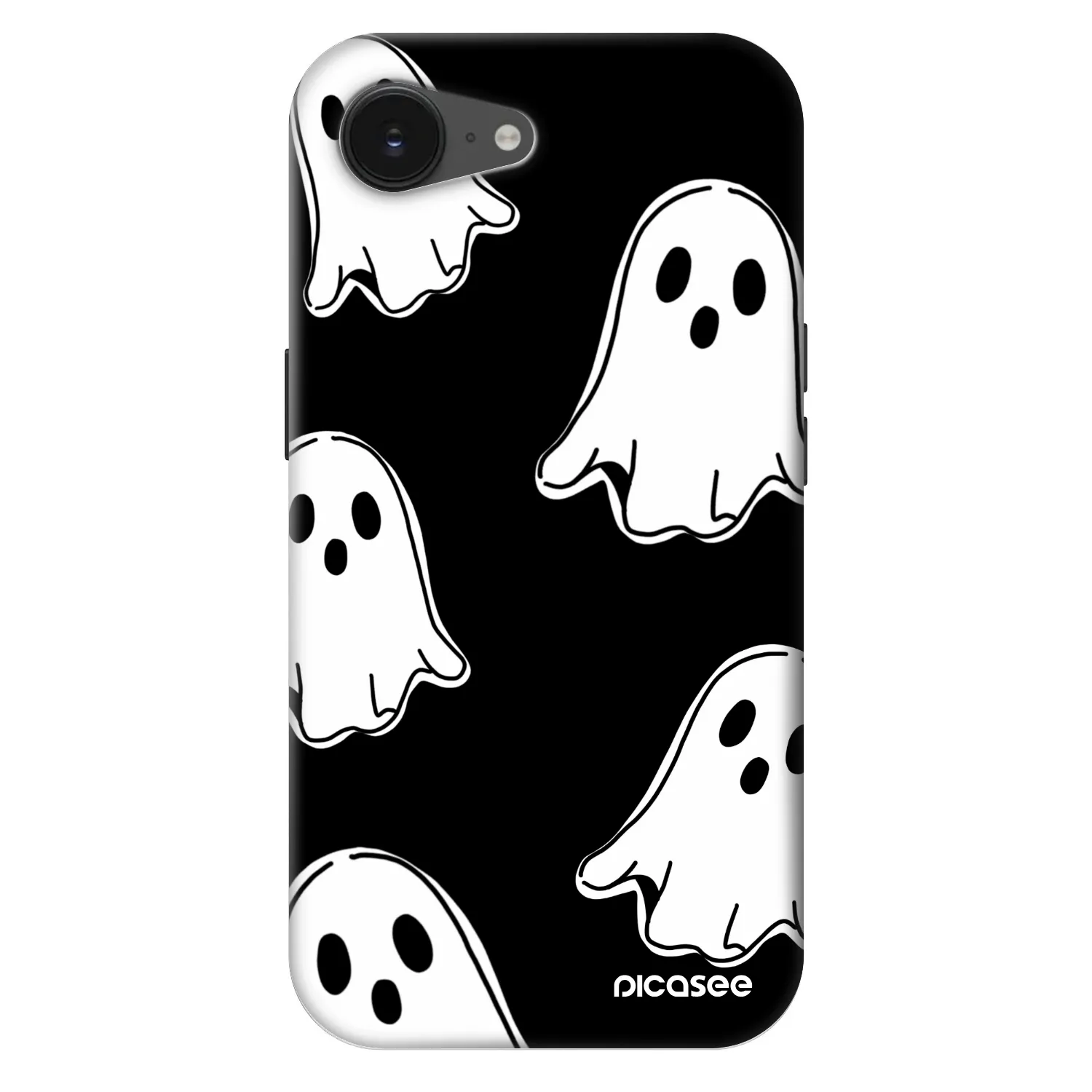 Picasee Fashion Case MagSafe για Apple iPhone 16e - Black ghosts