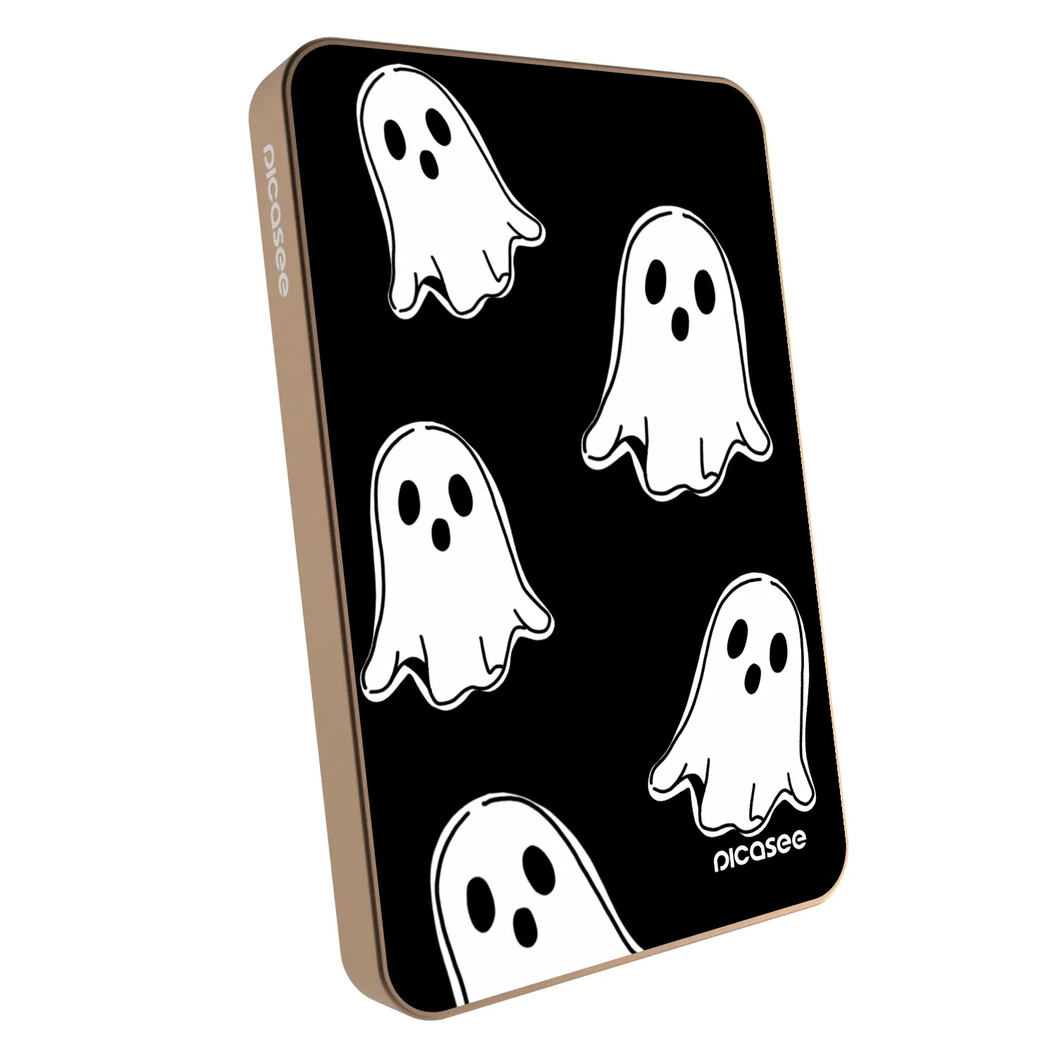 Picasee Powerbank με MagSafe 5 000 mAh Χρυσαφένιος - Black ghosts