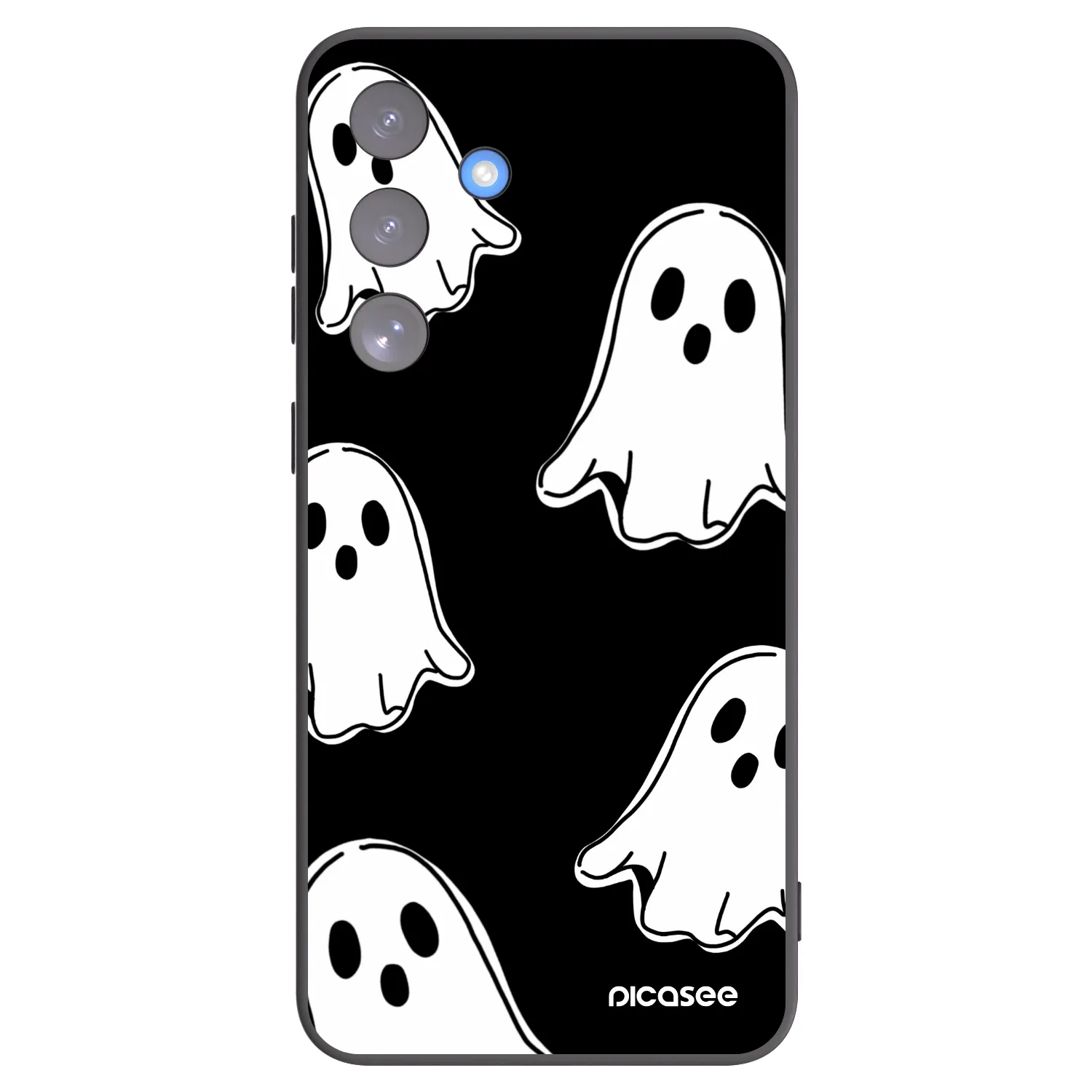 Picasee Μαύρη θήκη σιλικόνης για Samsung Galaxy S25 FE 5G - Black ghosts