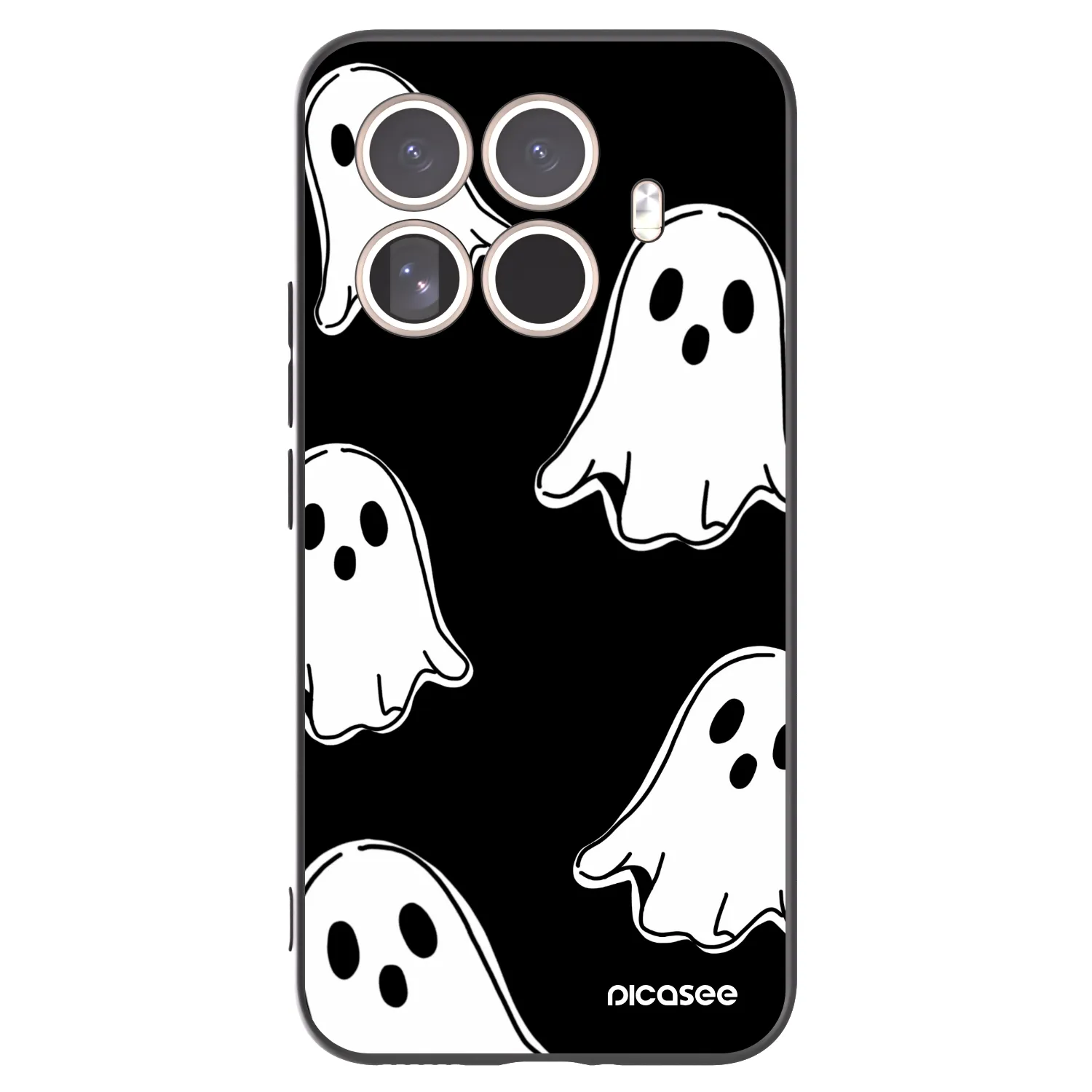 Picasee Μαύρη θήκη σιλικόνης για Xiaomi 15T Pro - Black ghosts