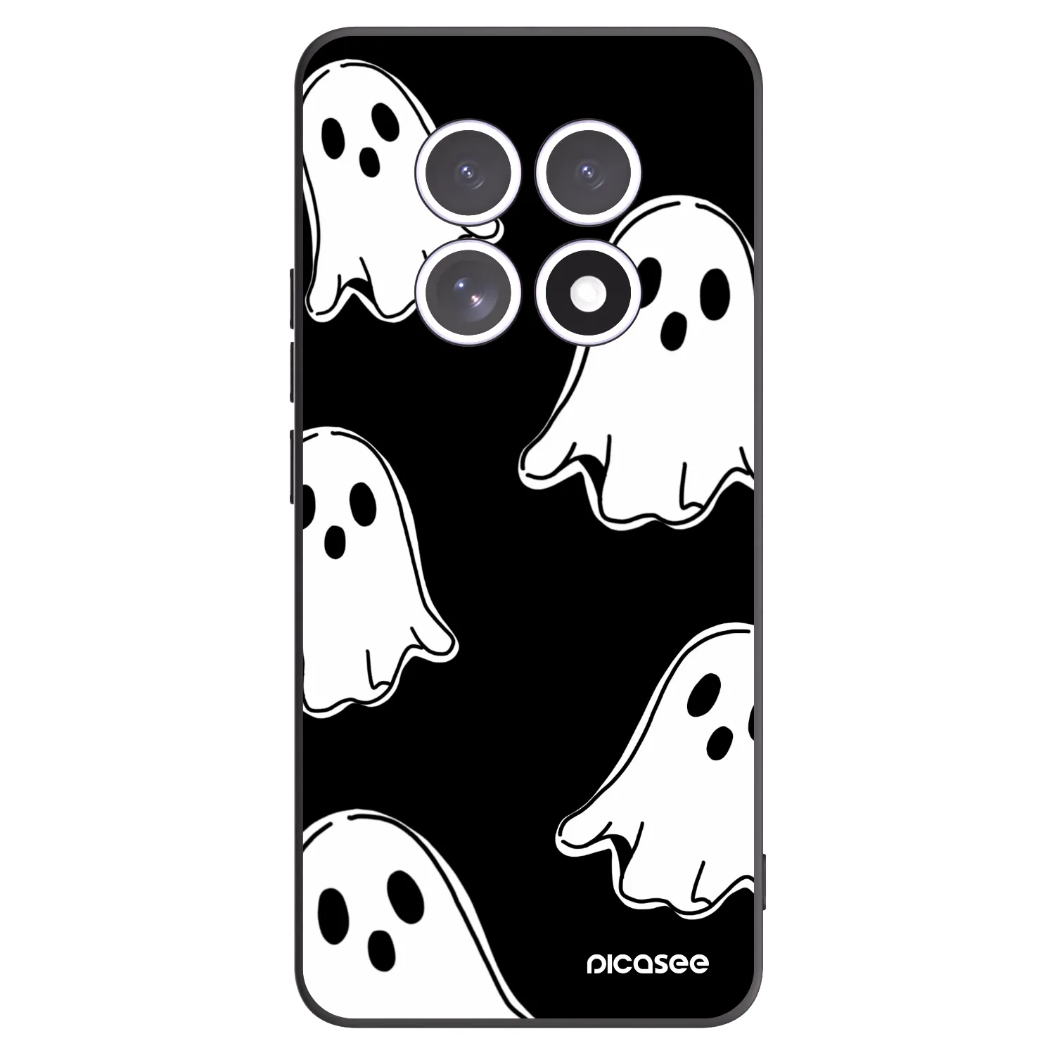 Picasee Μαύρη θήκη σιλικόνης για Xiaomi Redmi Note 15 4G - Black ghosts