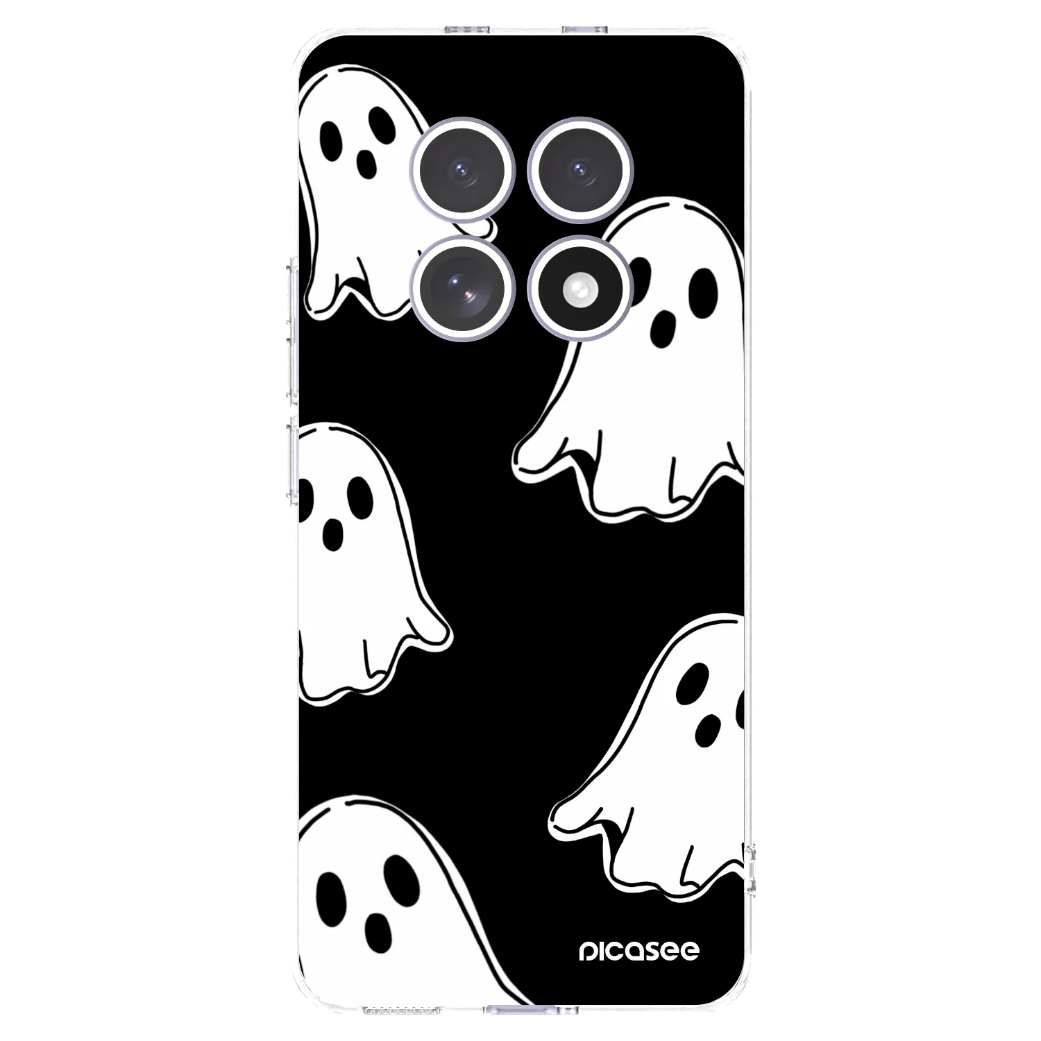 Picasee διαφανής θήκη σιλικόνης Xiaomi Redmi Note 15 4G - Black ghosts