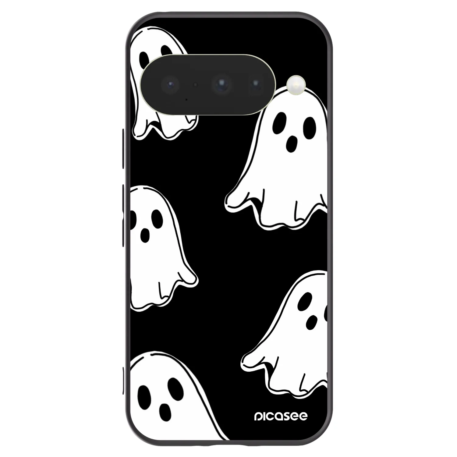 Picasee Μαύρη θήκη σιλικόνης για Google Pixel 10 - Black ghosts