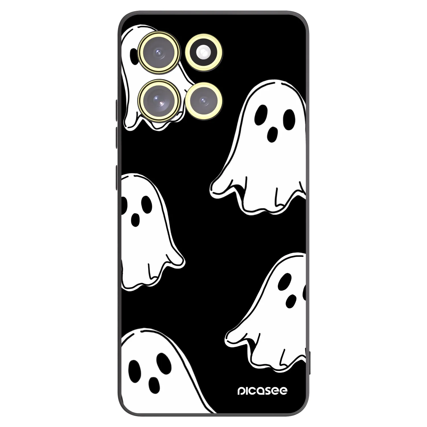 Picasee Μαύρη θήκη σιλικόνης για Motorola Moto G86 Power 5G - Black ghosts
