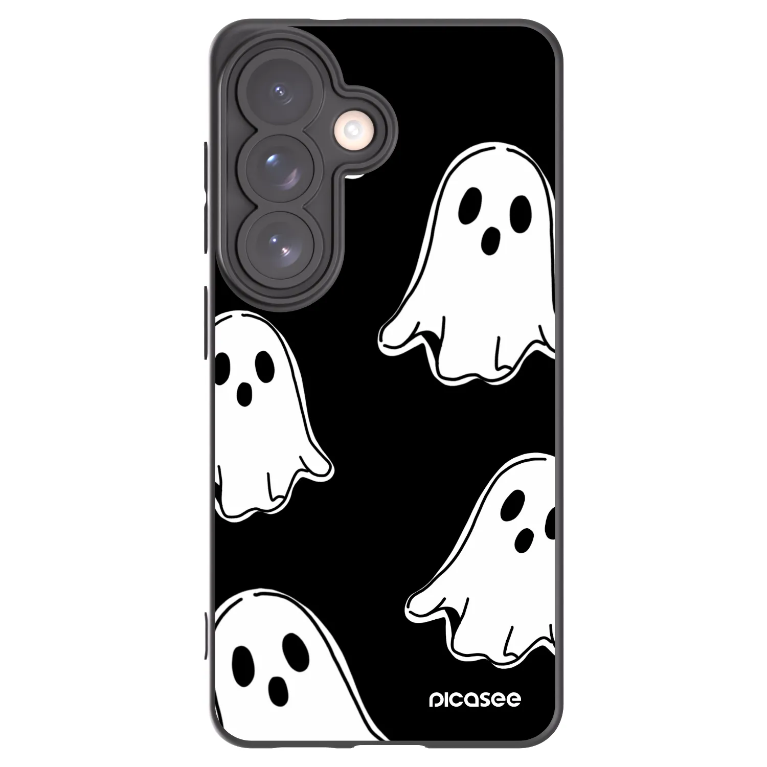 Picasee Μαύρη θήκη σιλικόνης για Samsung Galaxy S26 - Black ghosts