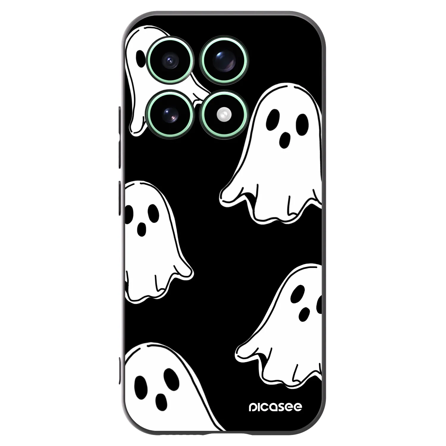 Picasee Μαύρη θήκη σιλικόνης για Xiaomi 17 - Black ghosts