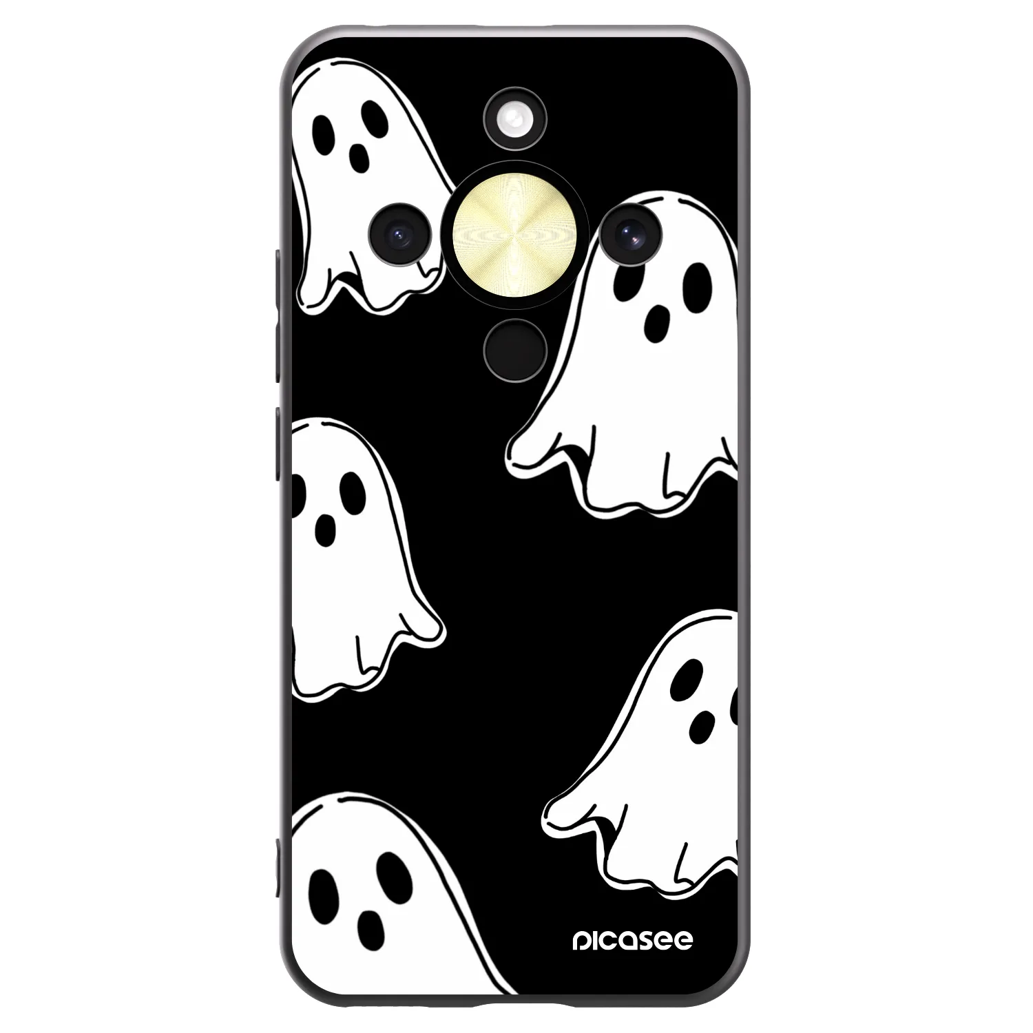 Picasee Μαύρη θήκη σιλικόνης για Honor Magic8 Lite 5G - Black ghosts