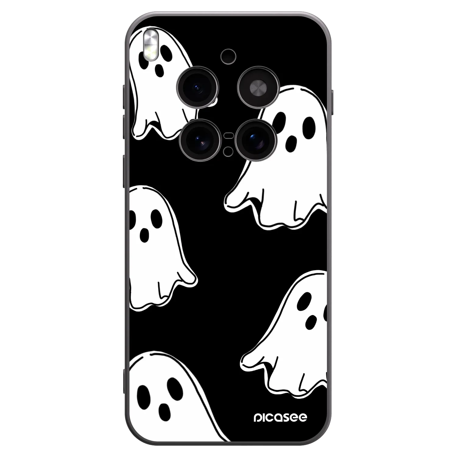 Picasee Μαύρη θήκη σιλικόνης για Vivo X300 Pro - Black ghosts