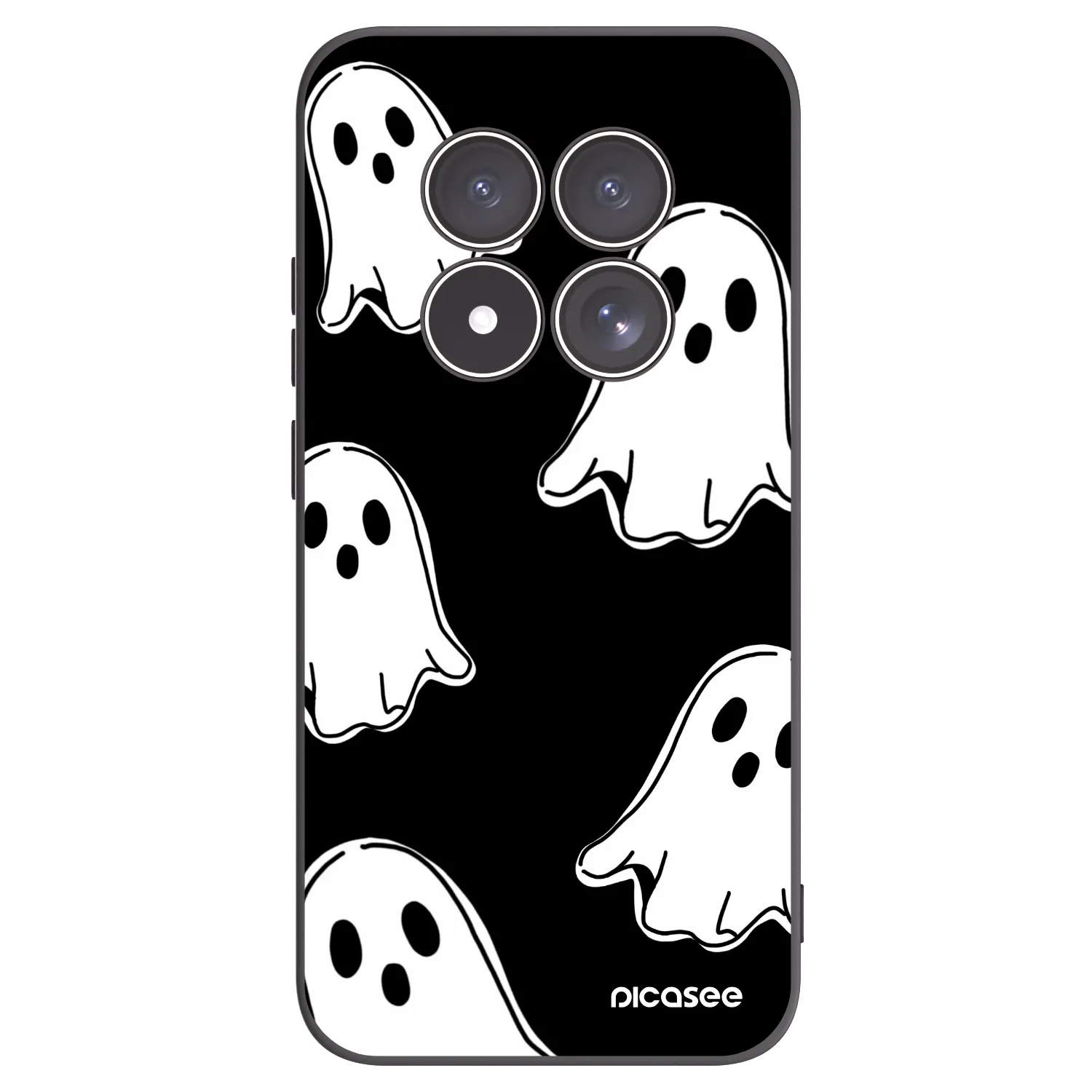 Picasee Μαύρη θήκη σιλικόνης για Xiaomi Redmi Note 15 Pro 5G - Black ghosts