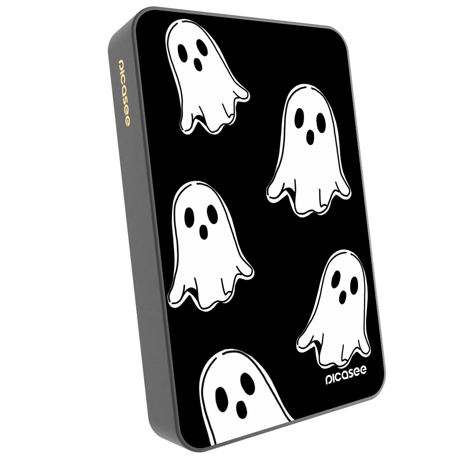 Picasee Powerbank με MagSafe 10 000 mAh Γκρί - Black ghosts