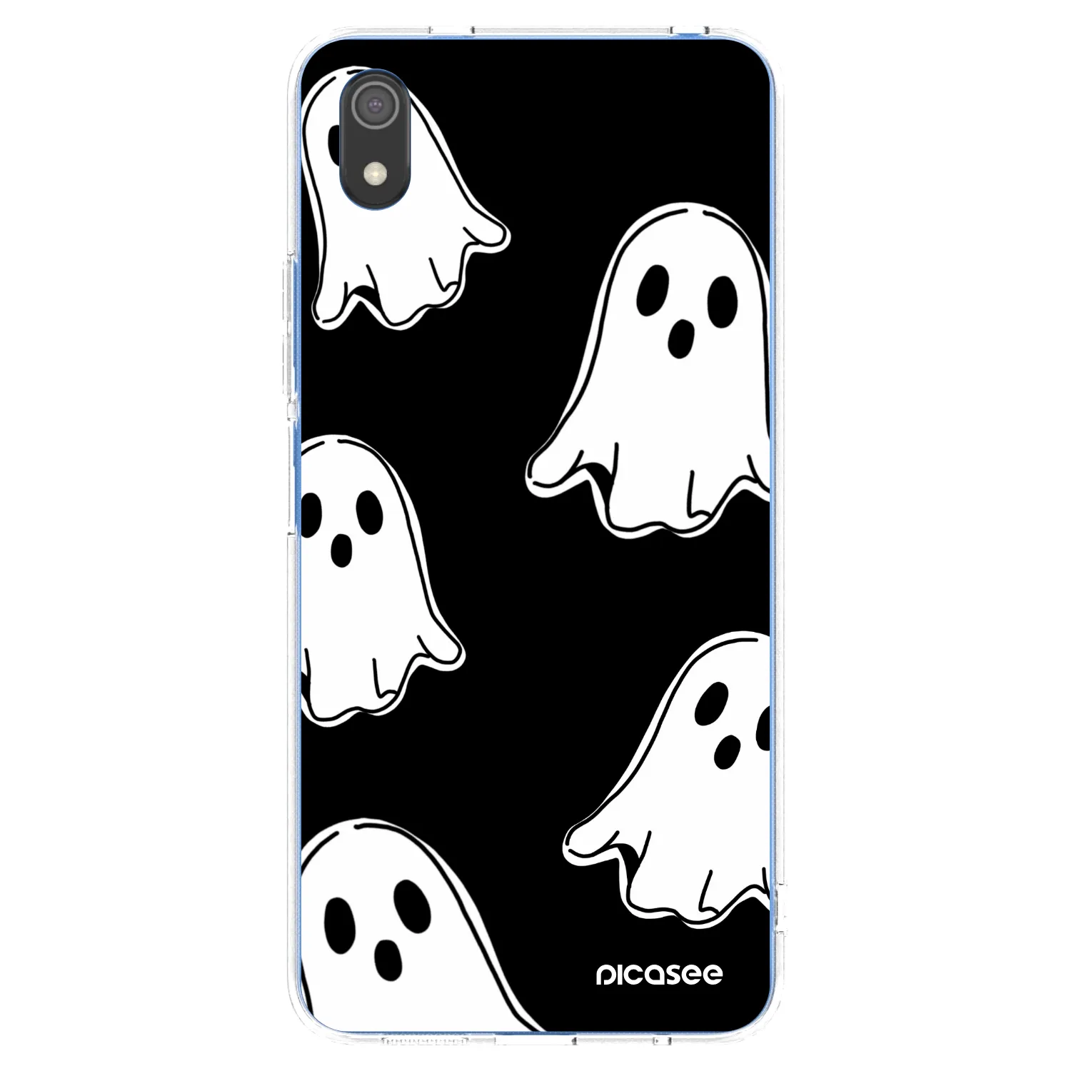 Picasee διαφανής θήκη σιλικόνης Xiaomi Redmi 7A - Black ghosts